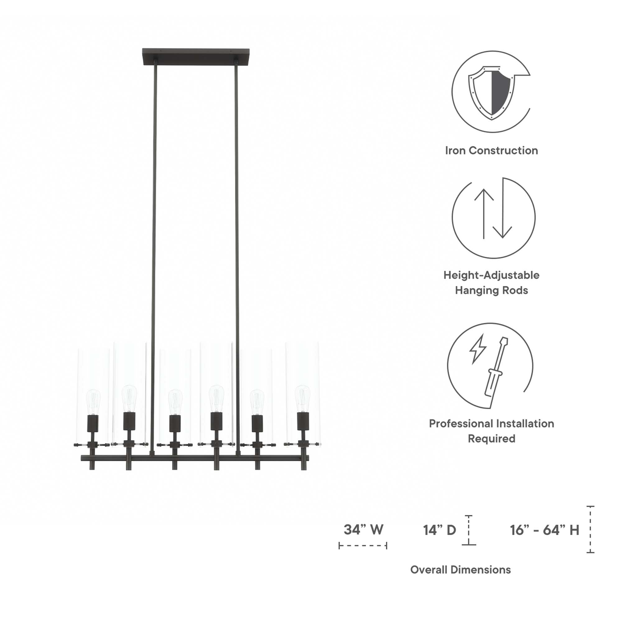 Skylark 6-Light Chandelier by Modway