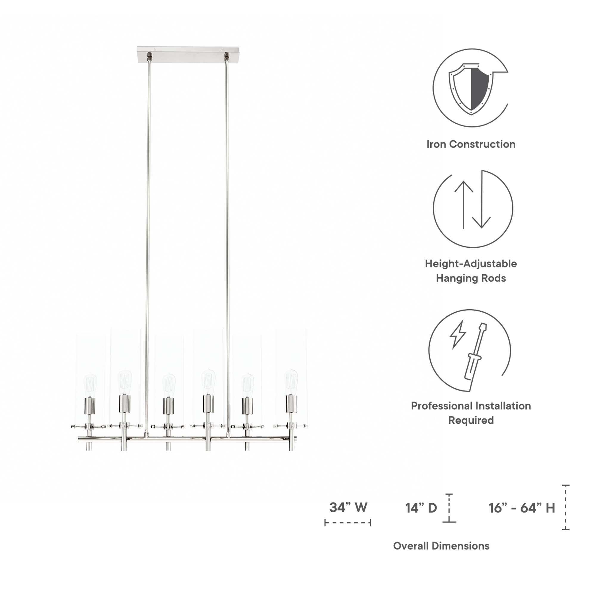 Skylark 6-Light Chandelier by Modway