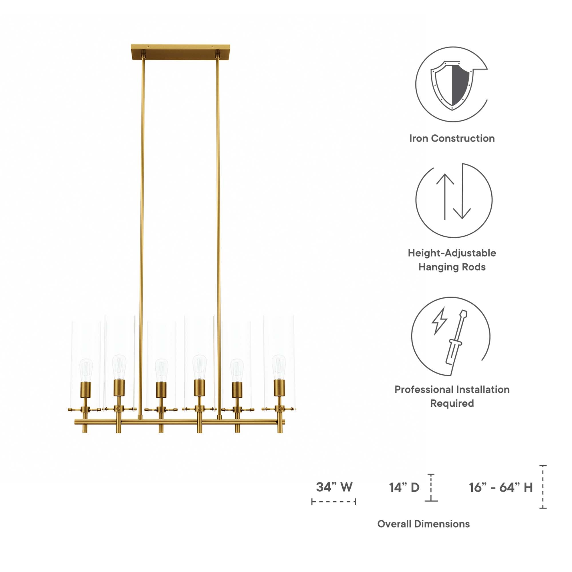 Skylark 6-Light Chandelier by Modway