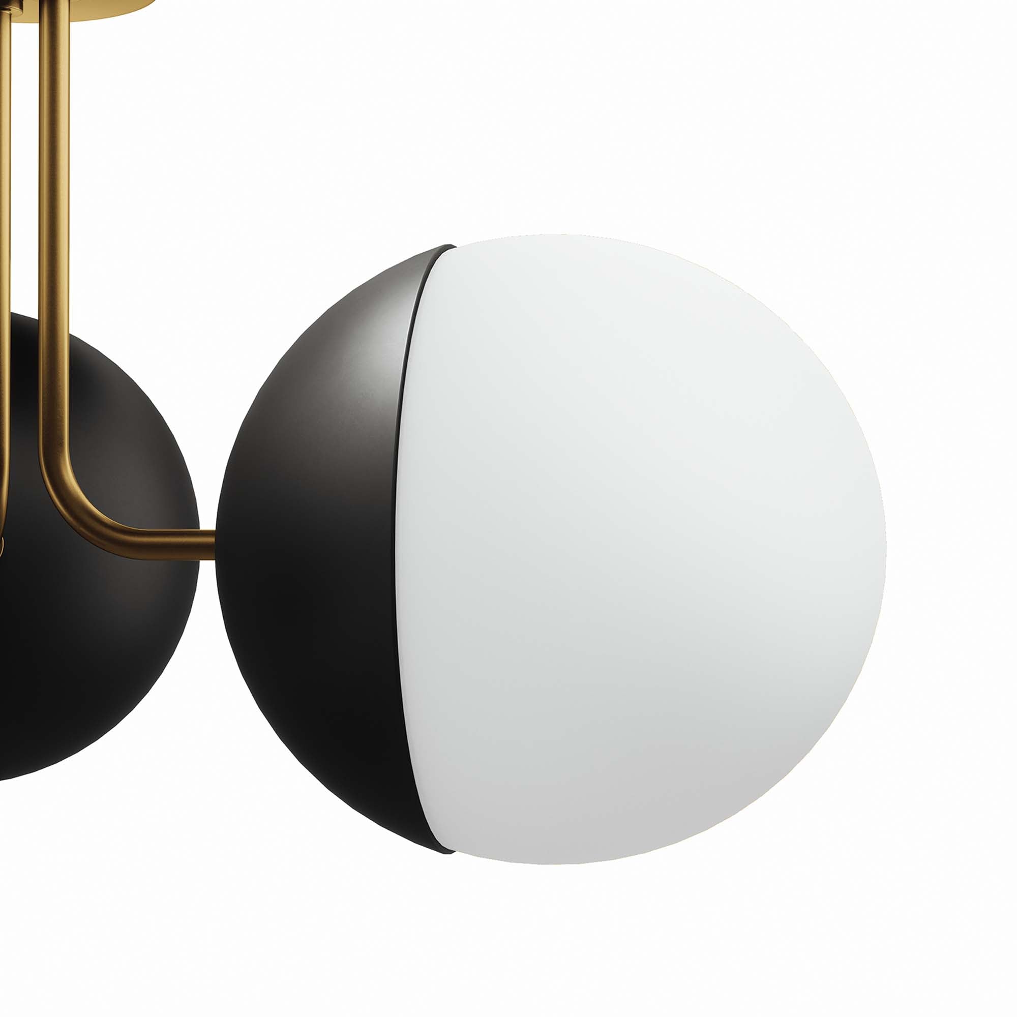 Stellar 3-Light Semi-Flush Ceiling Light by Modway