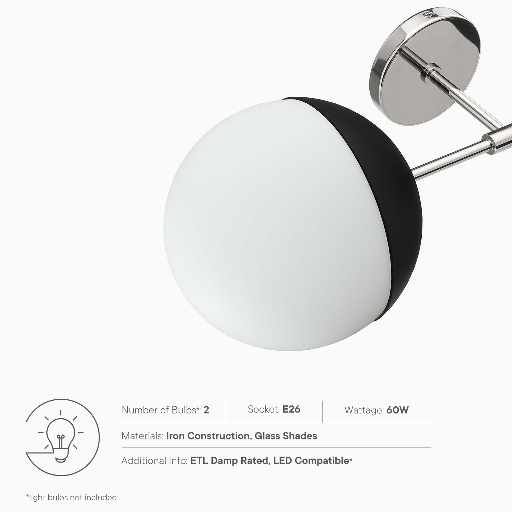 Stellar 2-Light Wall Sconce by Modway