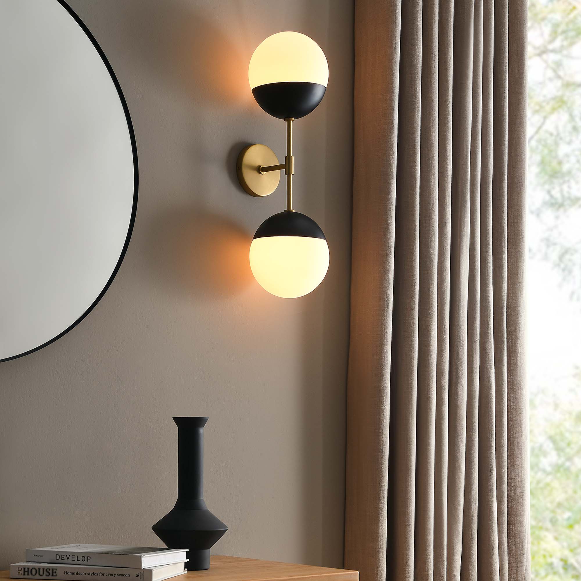 Stellar 2-Light Wall Sconce by Modway