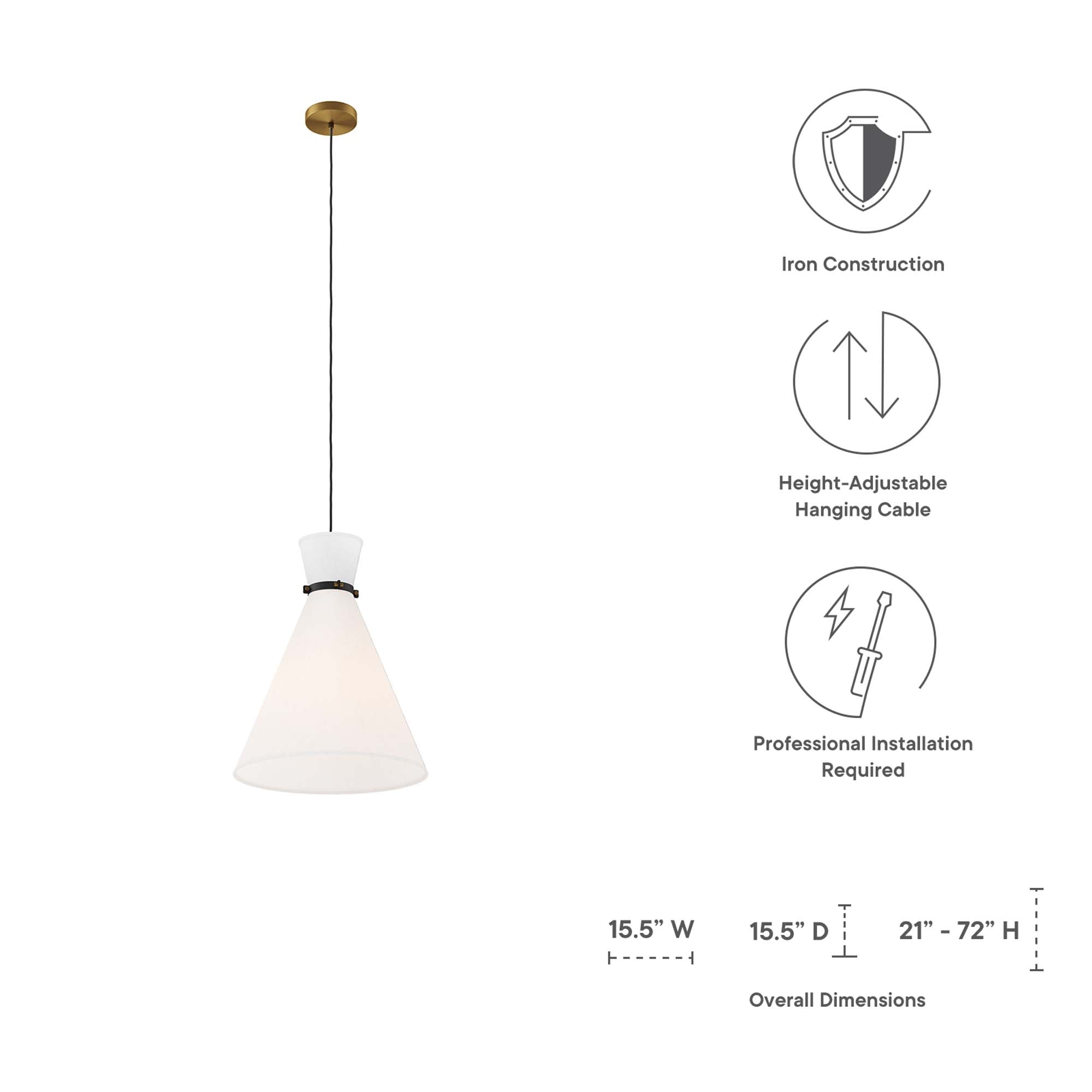 Starlight 1-Light Pendant Light by Modway