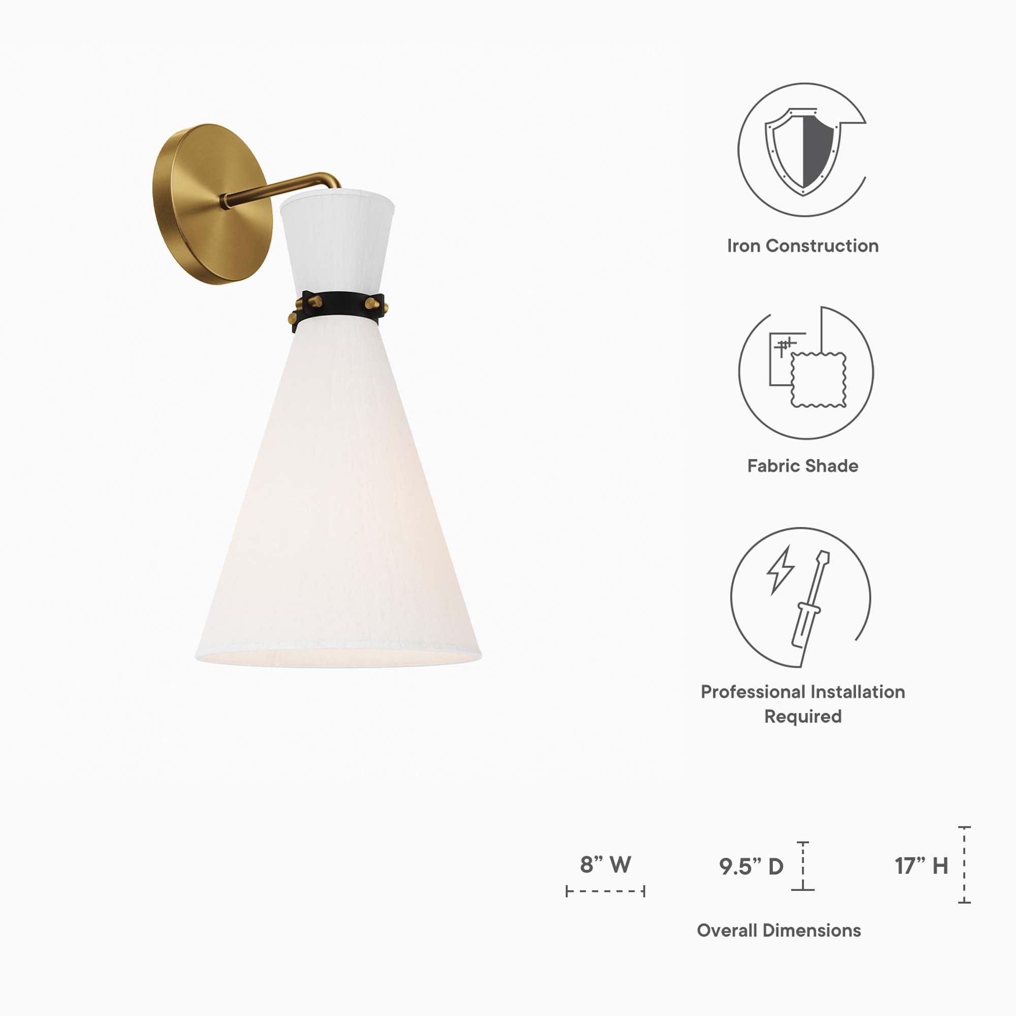 Starlight 1-Light Wall Sconce by Modway