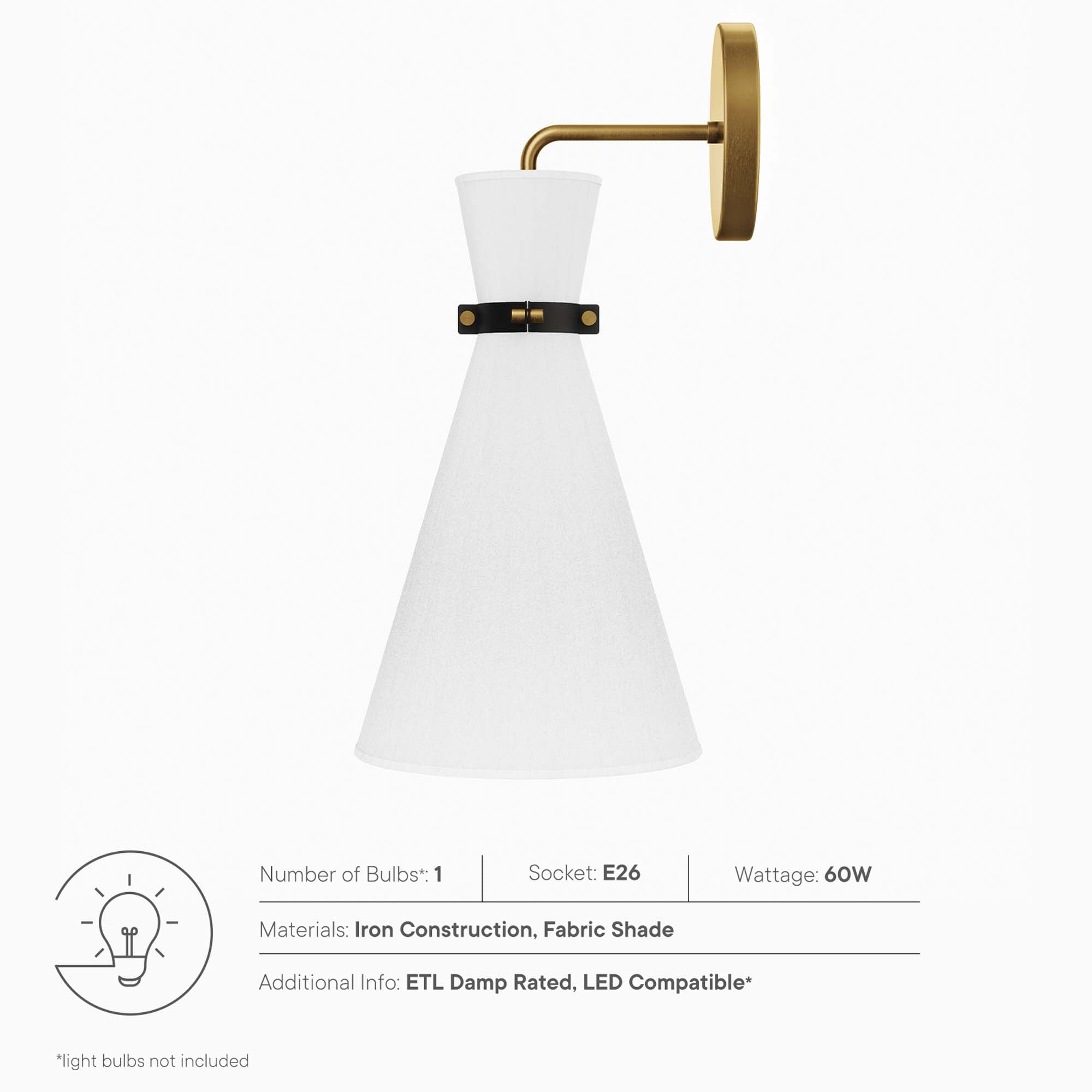 Starlight 1-Light Wall Sconce by Modway