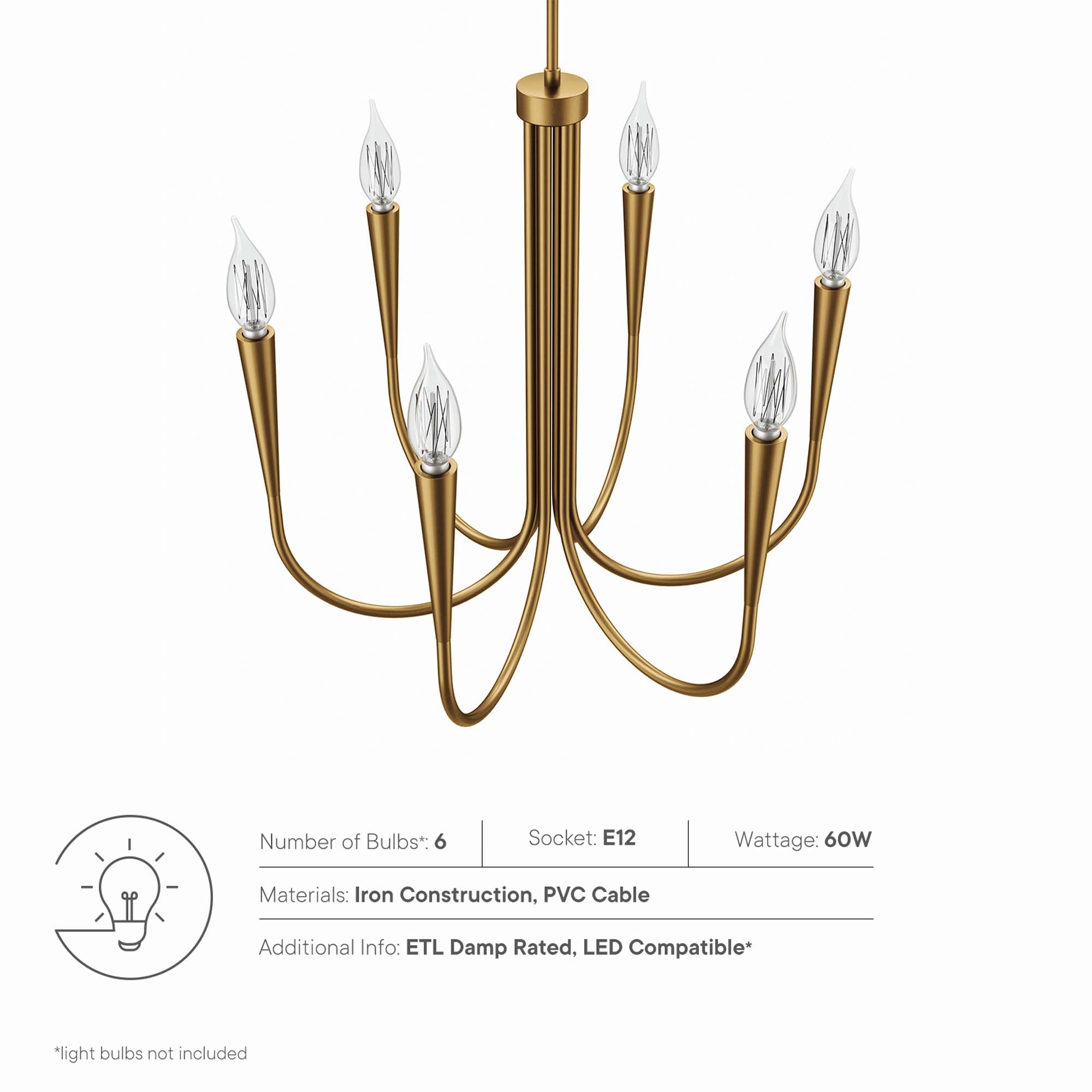 Penrose 6-Light Chandelier by Modway