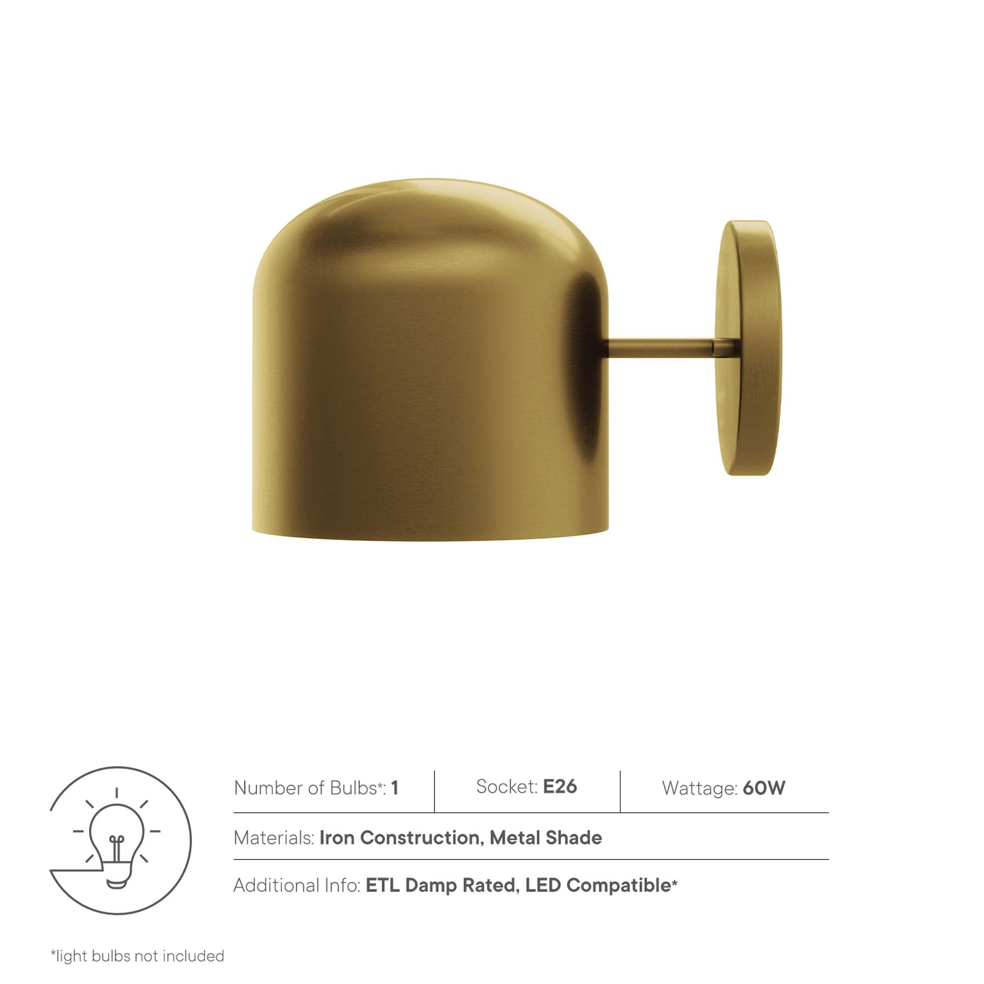 Avenue 1-Light Wall Sconce by Modway