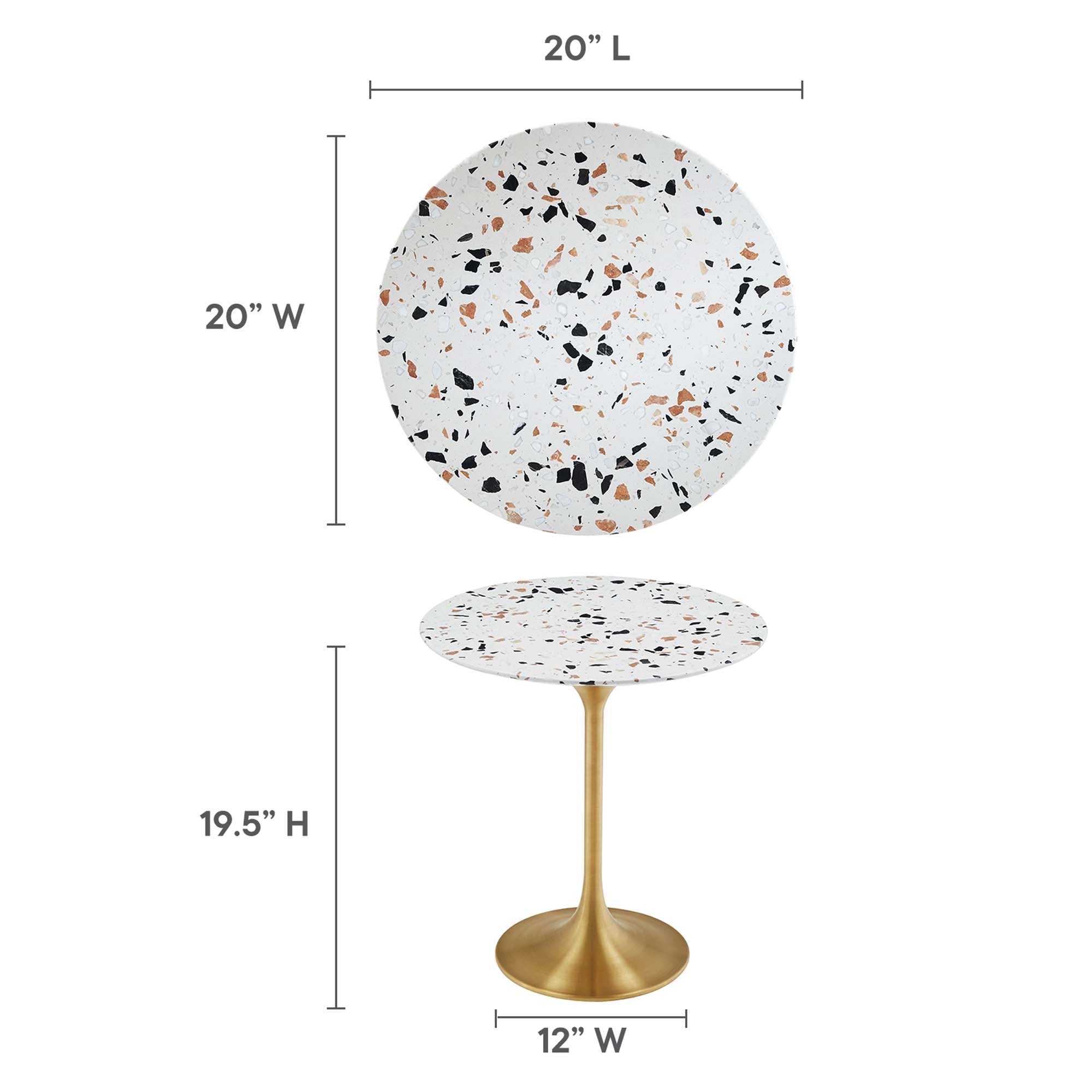 Lippa Round Terrazzo Side Table by Modway