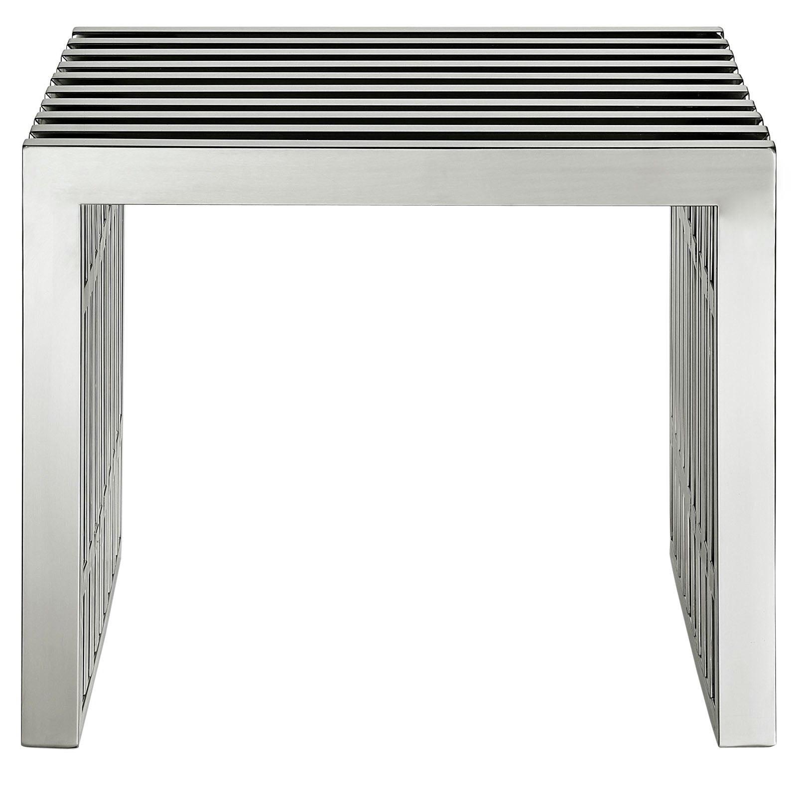 Gridiron Small Stainless Steel Bench by Modway