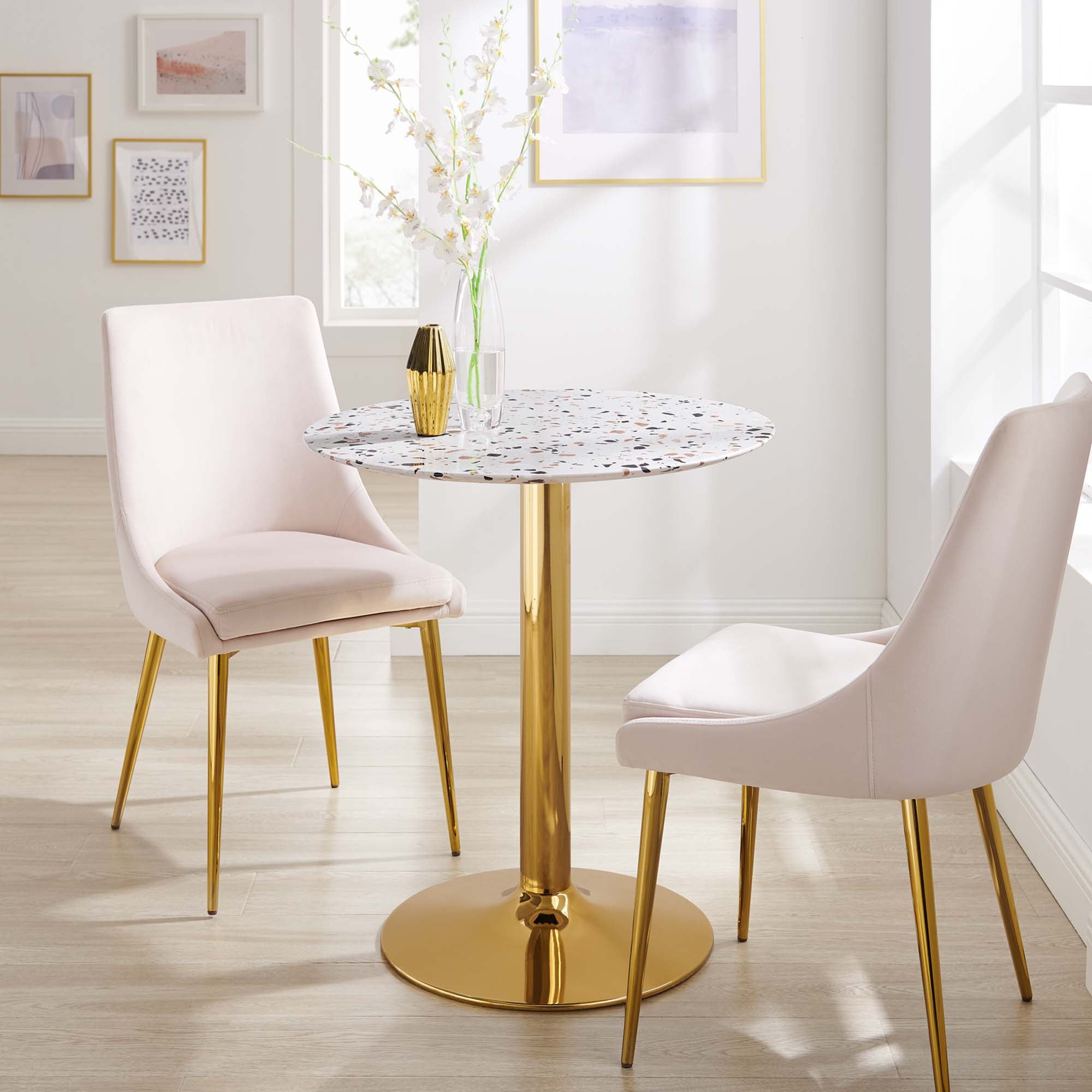 Verne 28" Round Terrazzo Dining Table by Modway
