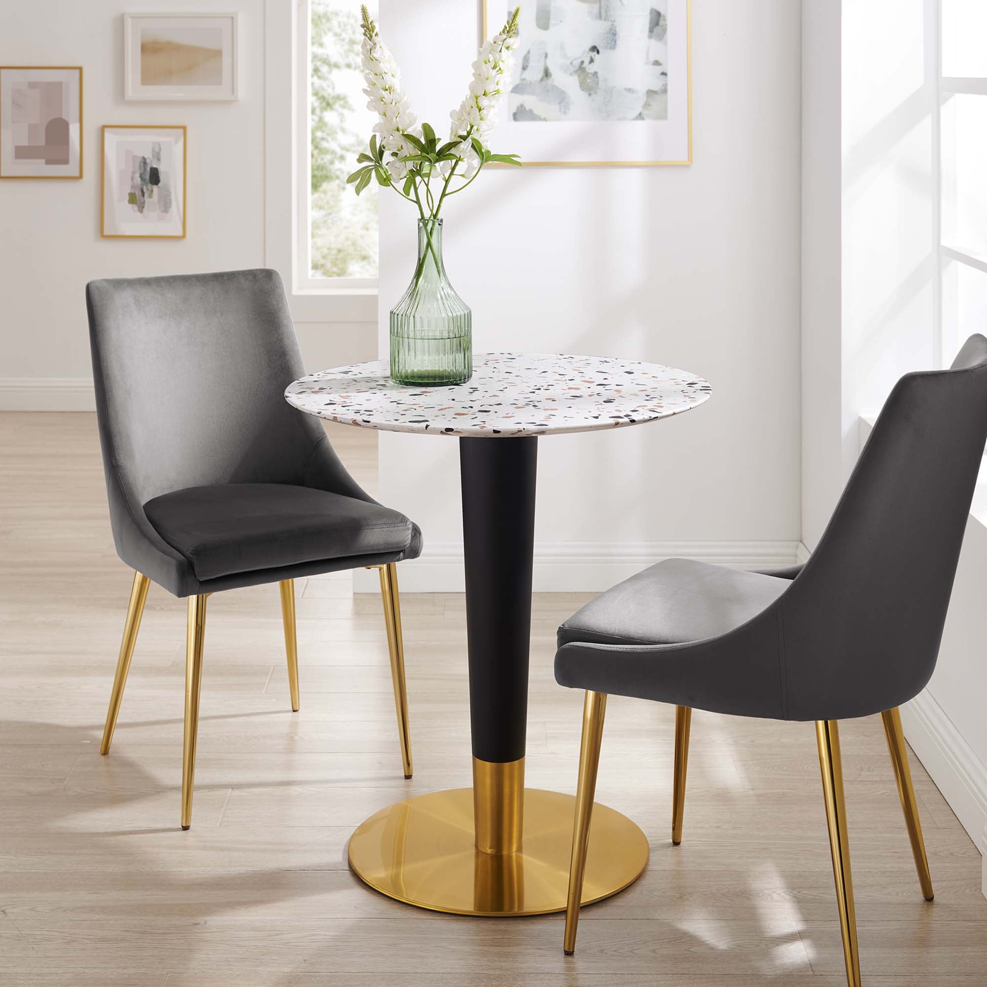 Zinque 28" Round Terrazzo Dining Table by Modway