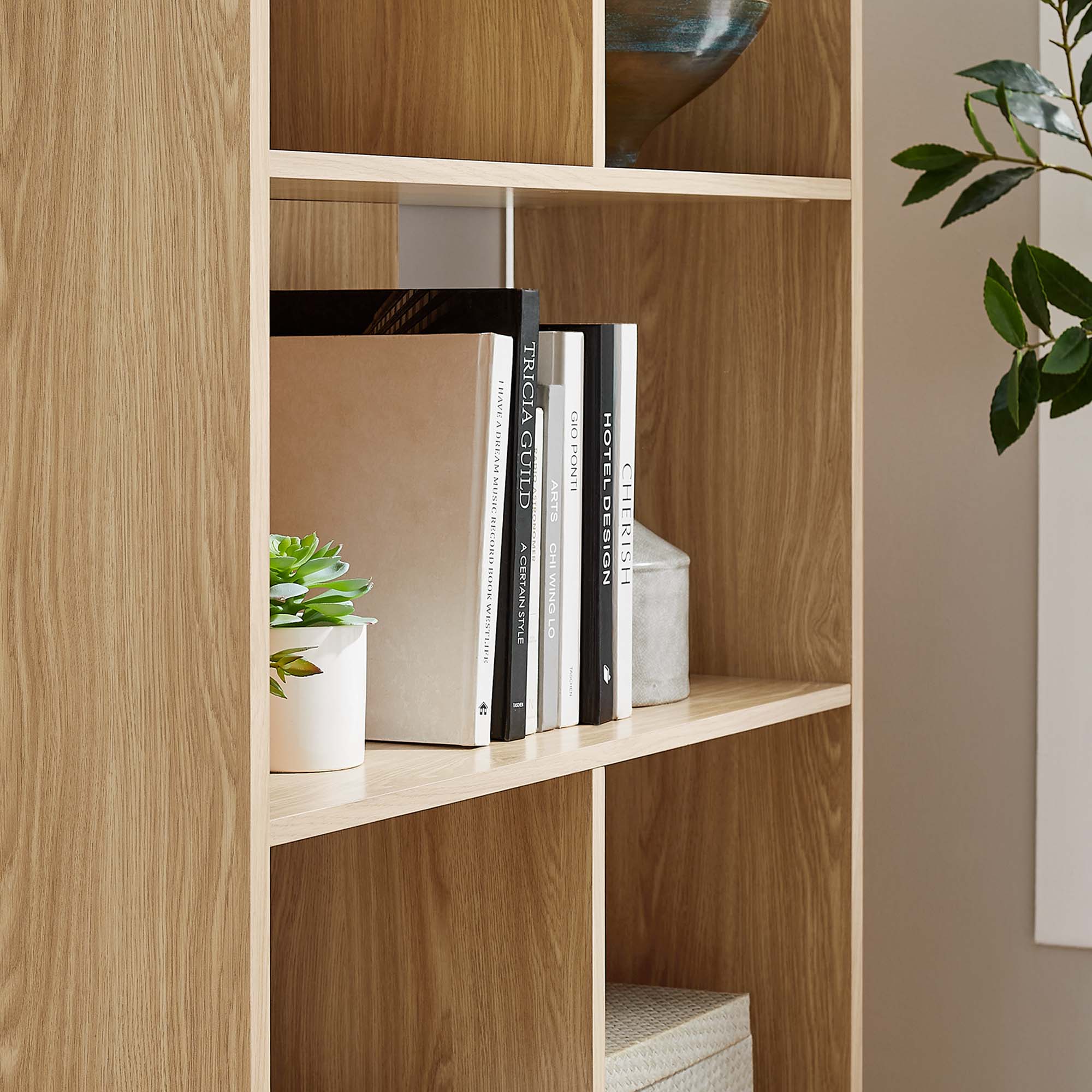 Transmit 5 Shelf Wood Grain Bookcase by Modway