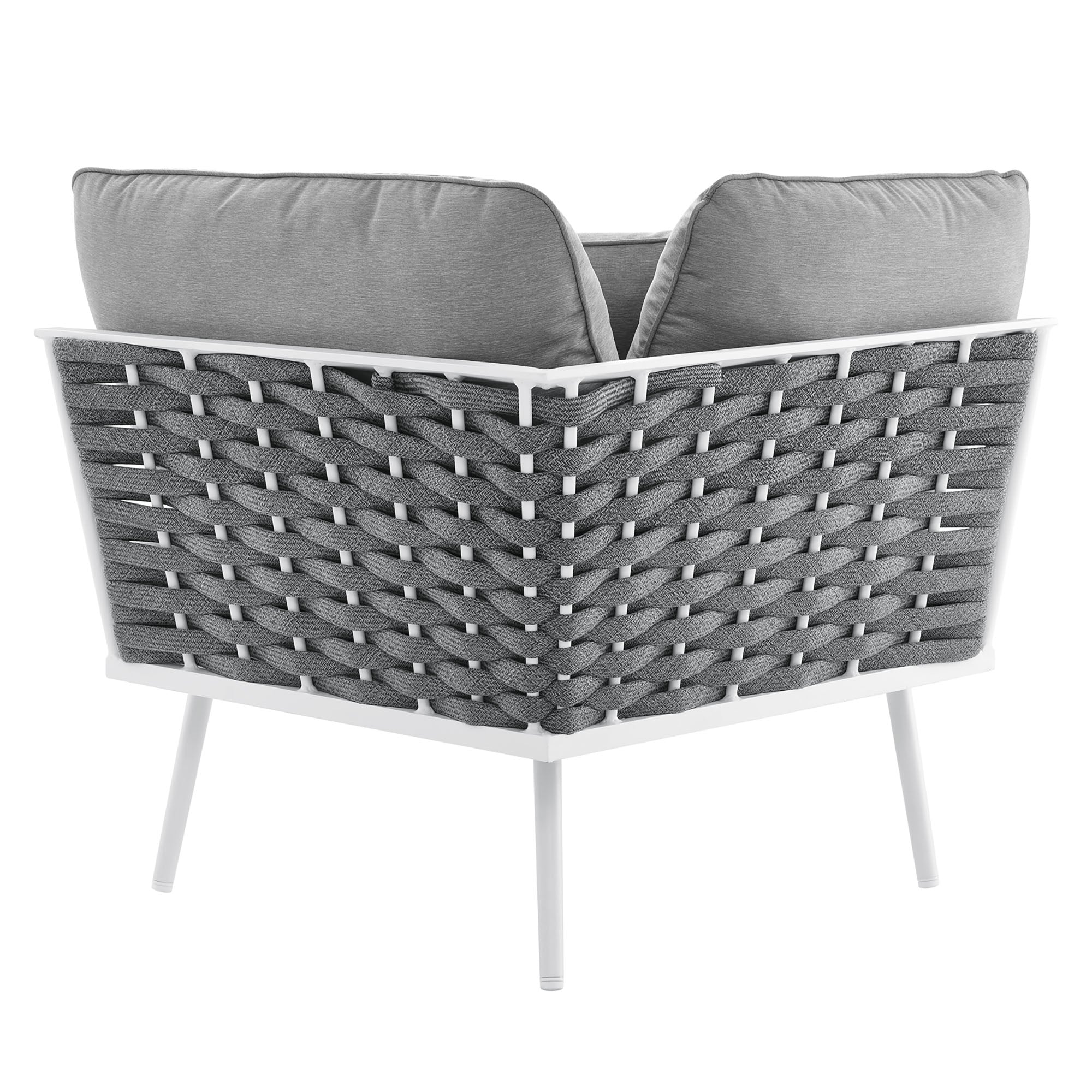 Stance Outdoor Patio Aluminum Small Sectional Sofa by Modway