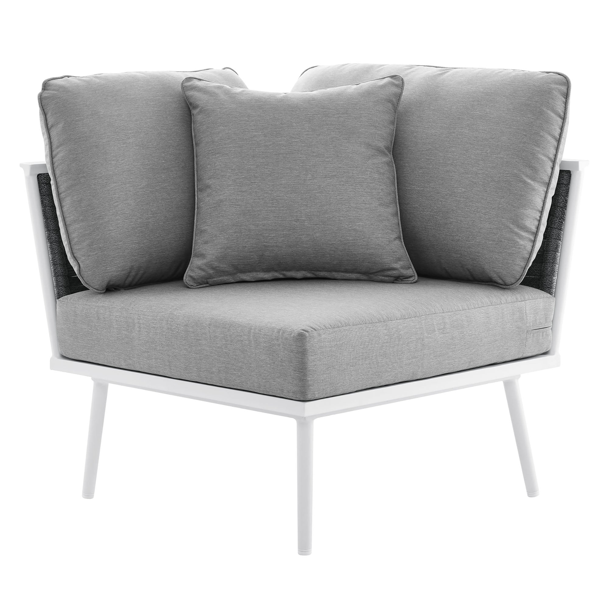 Stance Outdoor Patio Aluminum Small Sectional Sofa by Modway
