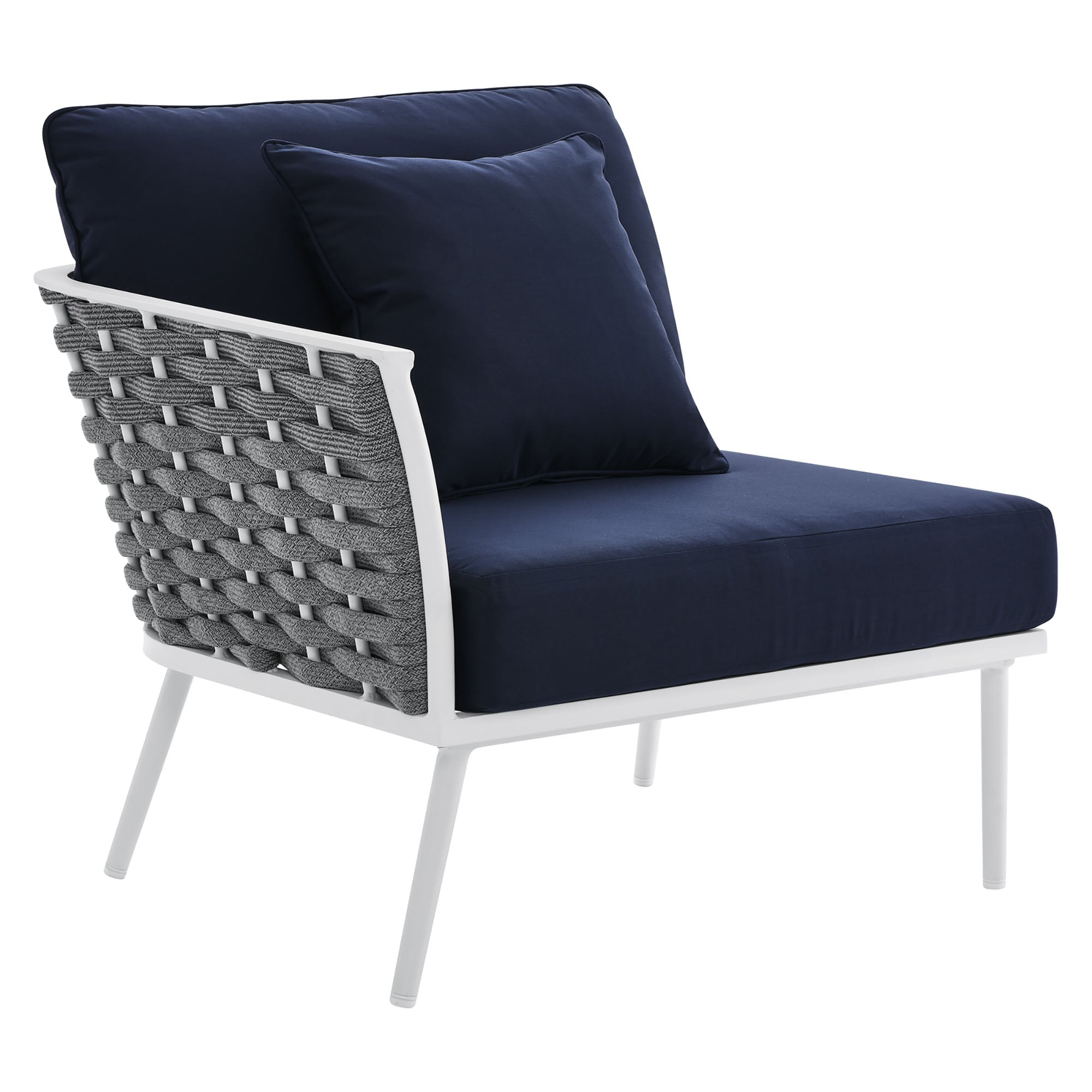 Stance Outdoor Patio Aluminum Small Sectional Sofa by Modway