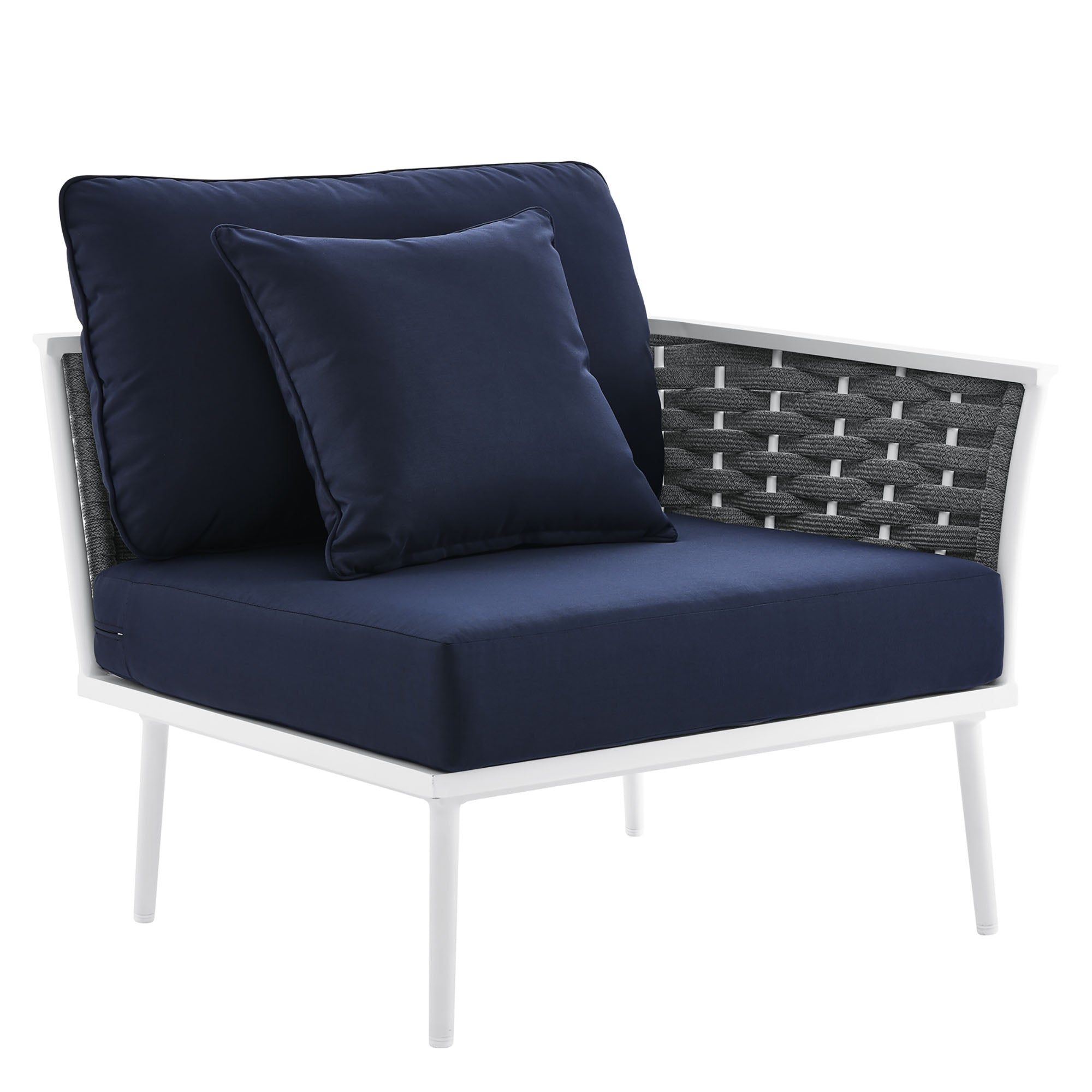 Stance Outdoor Patio Aluminum Small Sectional Sofa by Modway