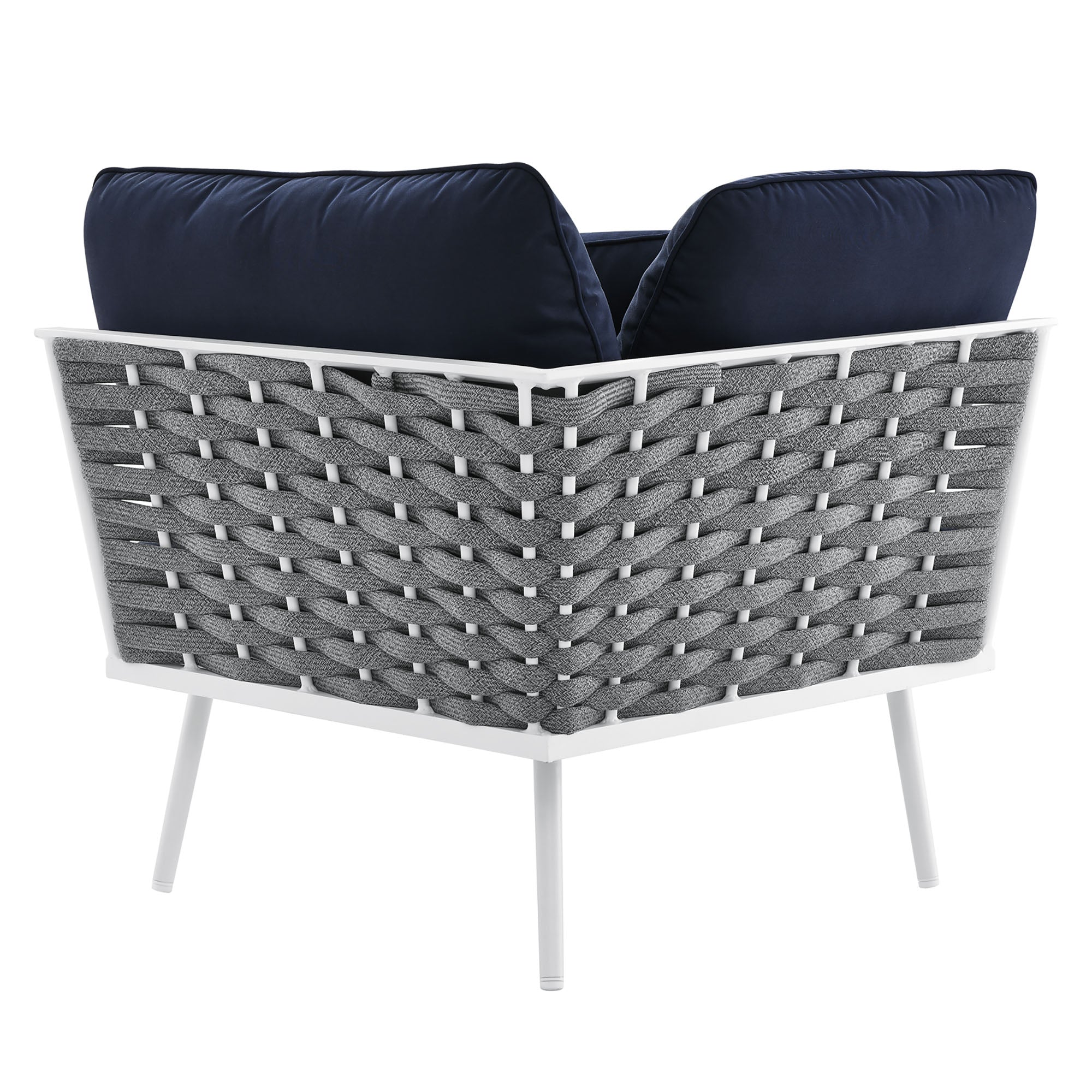 Stance Outdoor Patio Aluminum Small Sectional Sofa by Modway