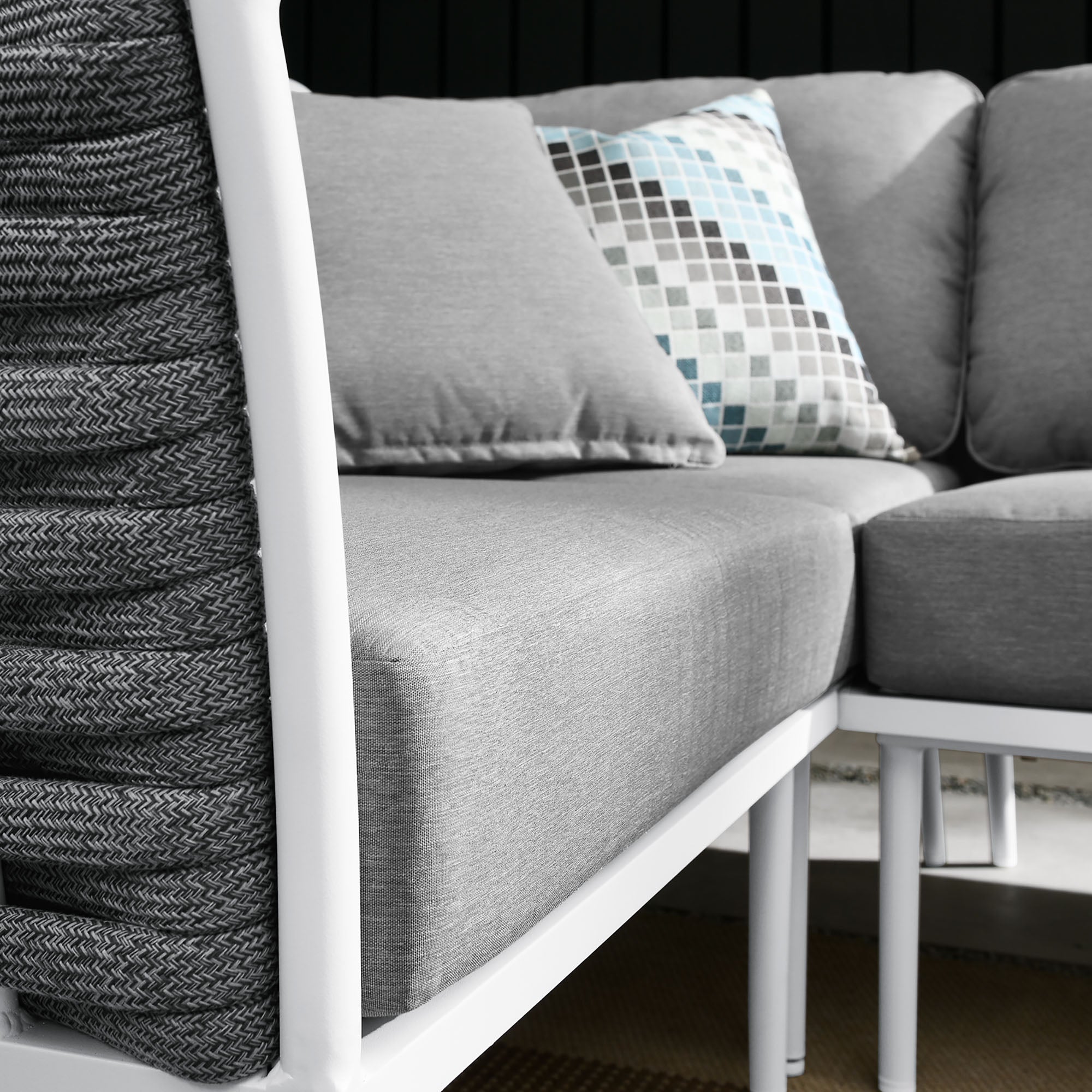 Stance Outdoor Patio Aluminum Large Sectional Sofa by Modway
