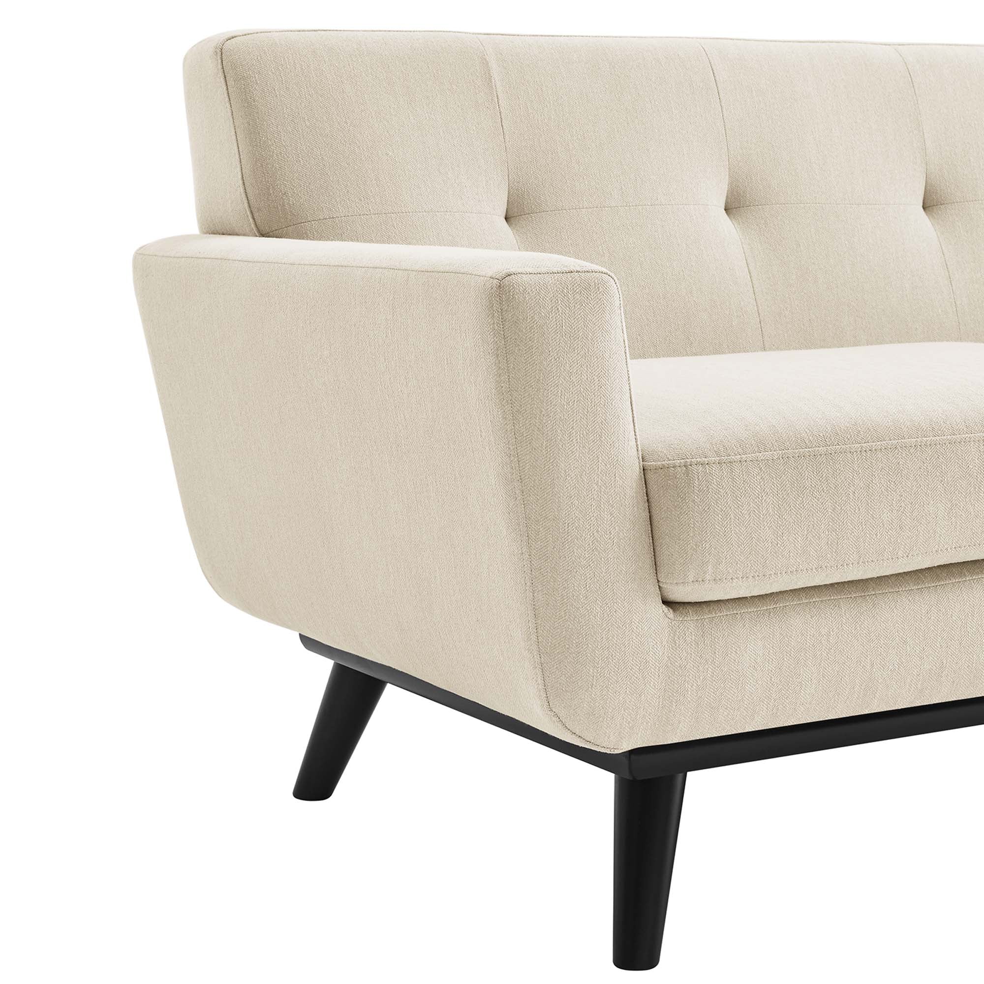 Engage Herringbone Fabric Loveseat by Modway