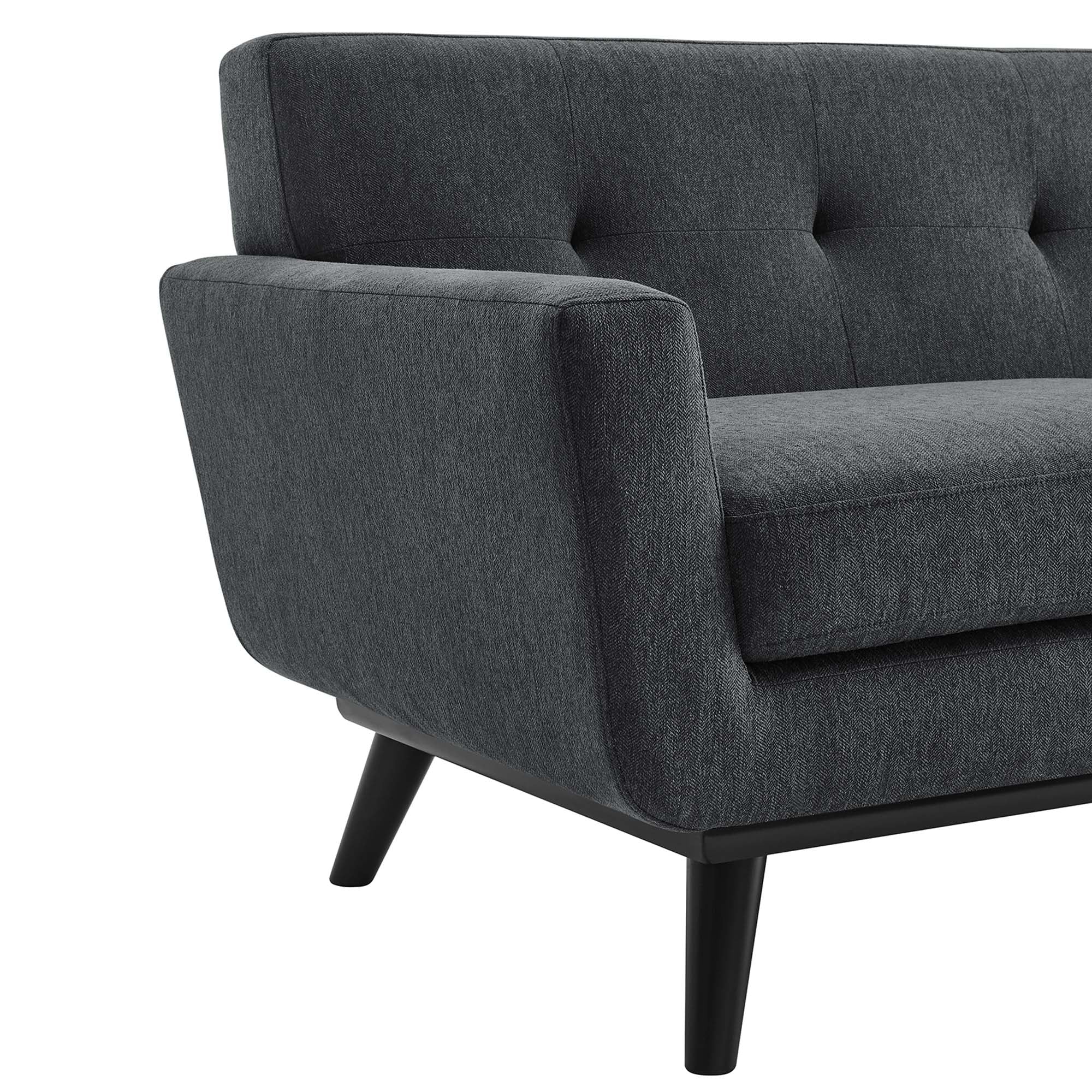 Engage Herringbone Fabric Loveseat by Modway
