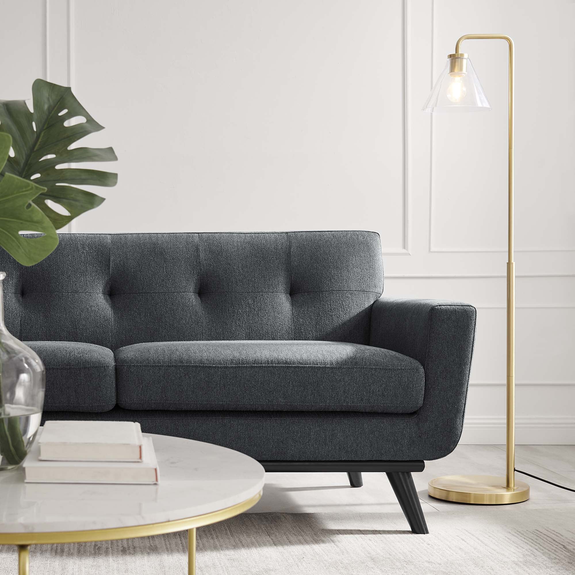 Engage Herringbone Fabric Loveseat by Modway