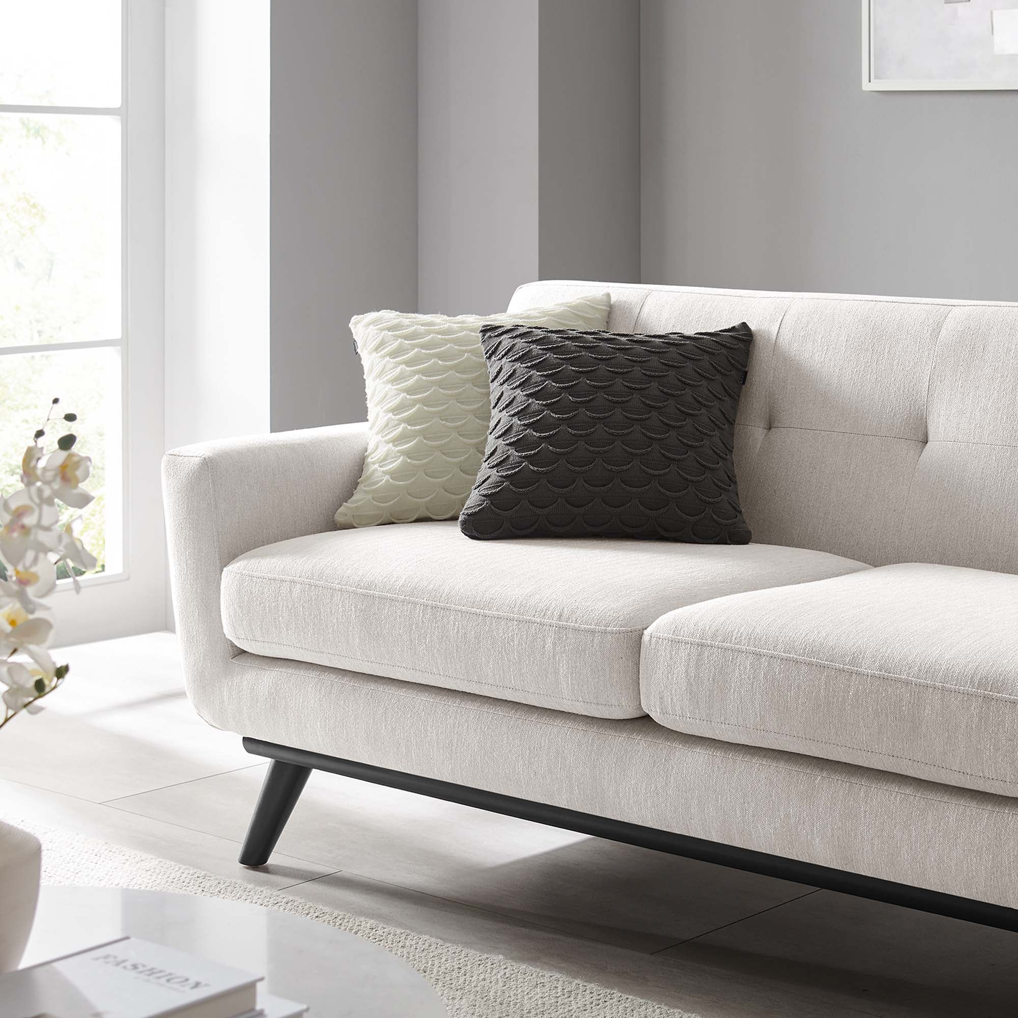 Engage Herringbone Fabric Loveseat by Modway