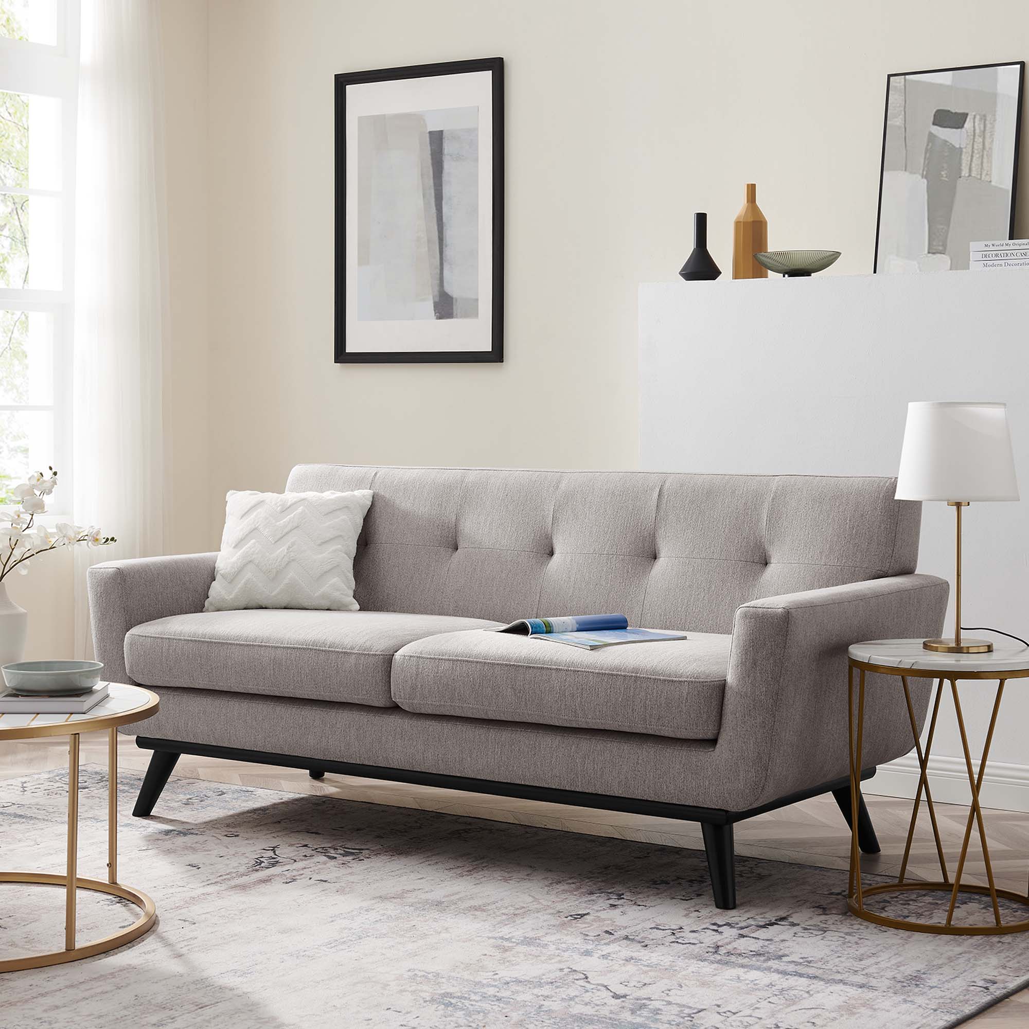 Engage Herringbone Fabric Loveseat by Modway