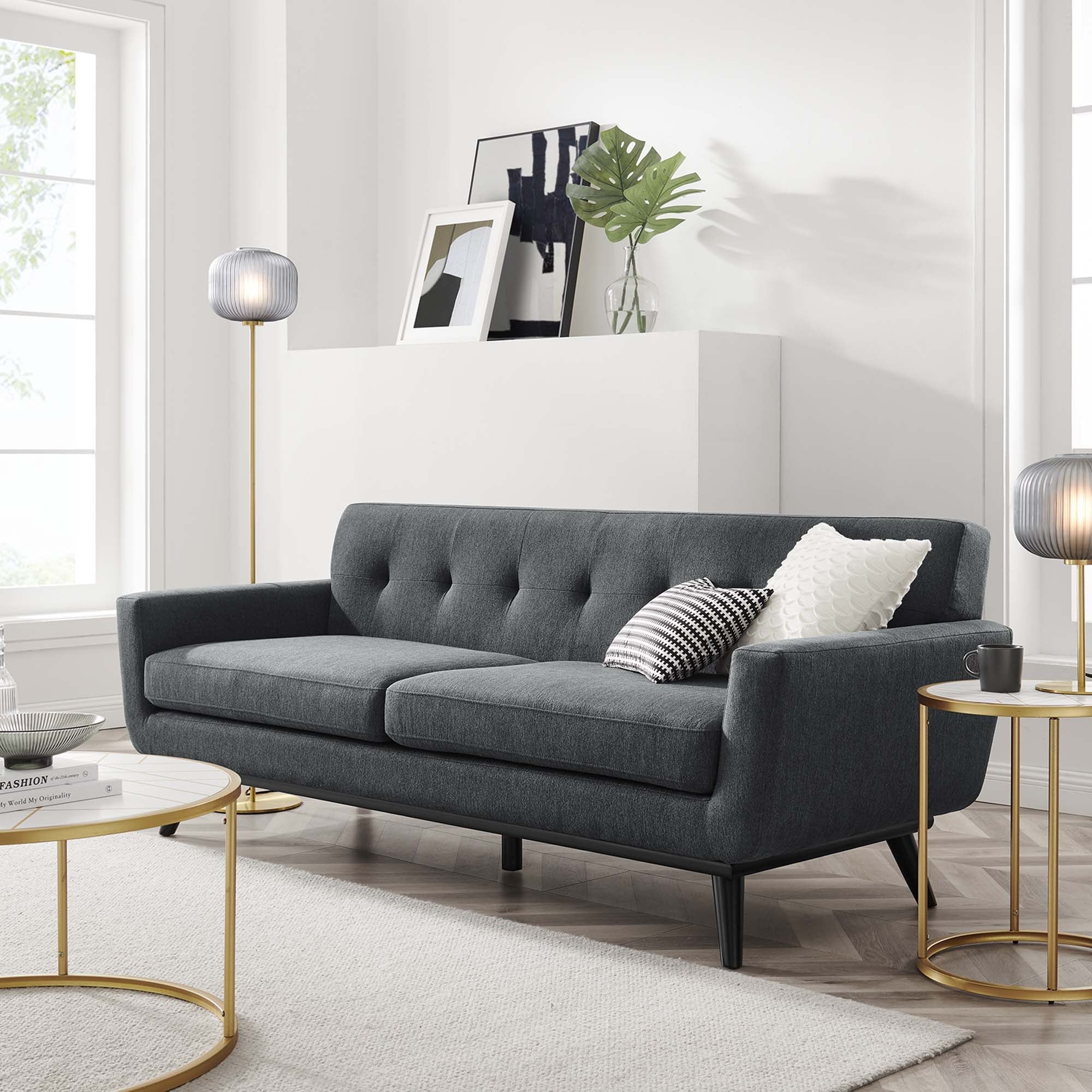 Engage Herringbone Fabric Sofa by Modway