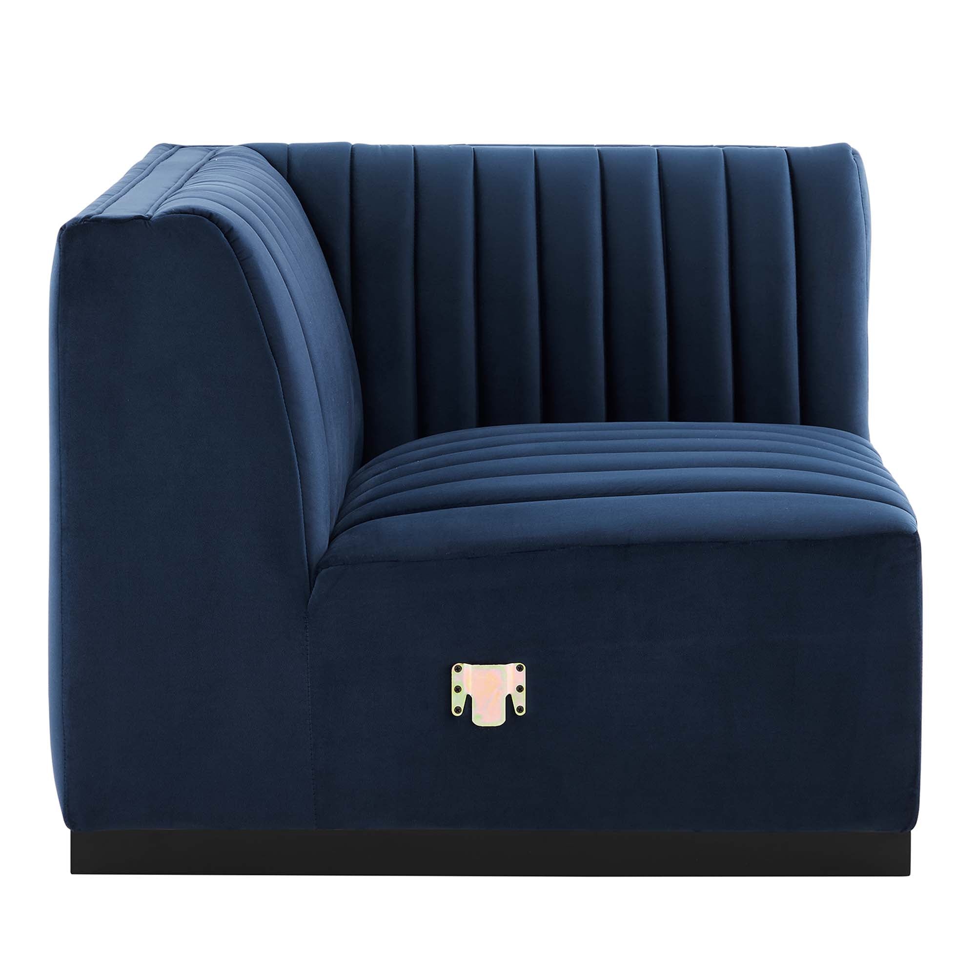 Conjure Channel Tufted Performance Velvet 4-Piece Sectional by Modway