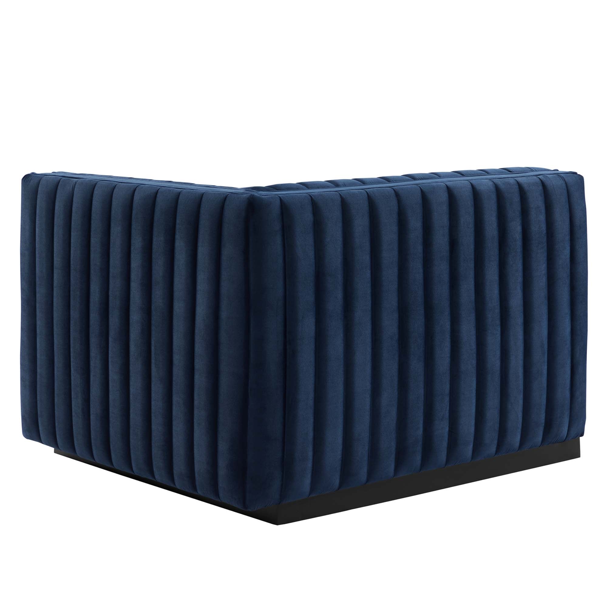Conjure Channel Tufted Performance Velvet 4-Piece Sectional by Modway