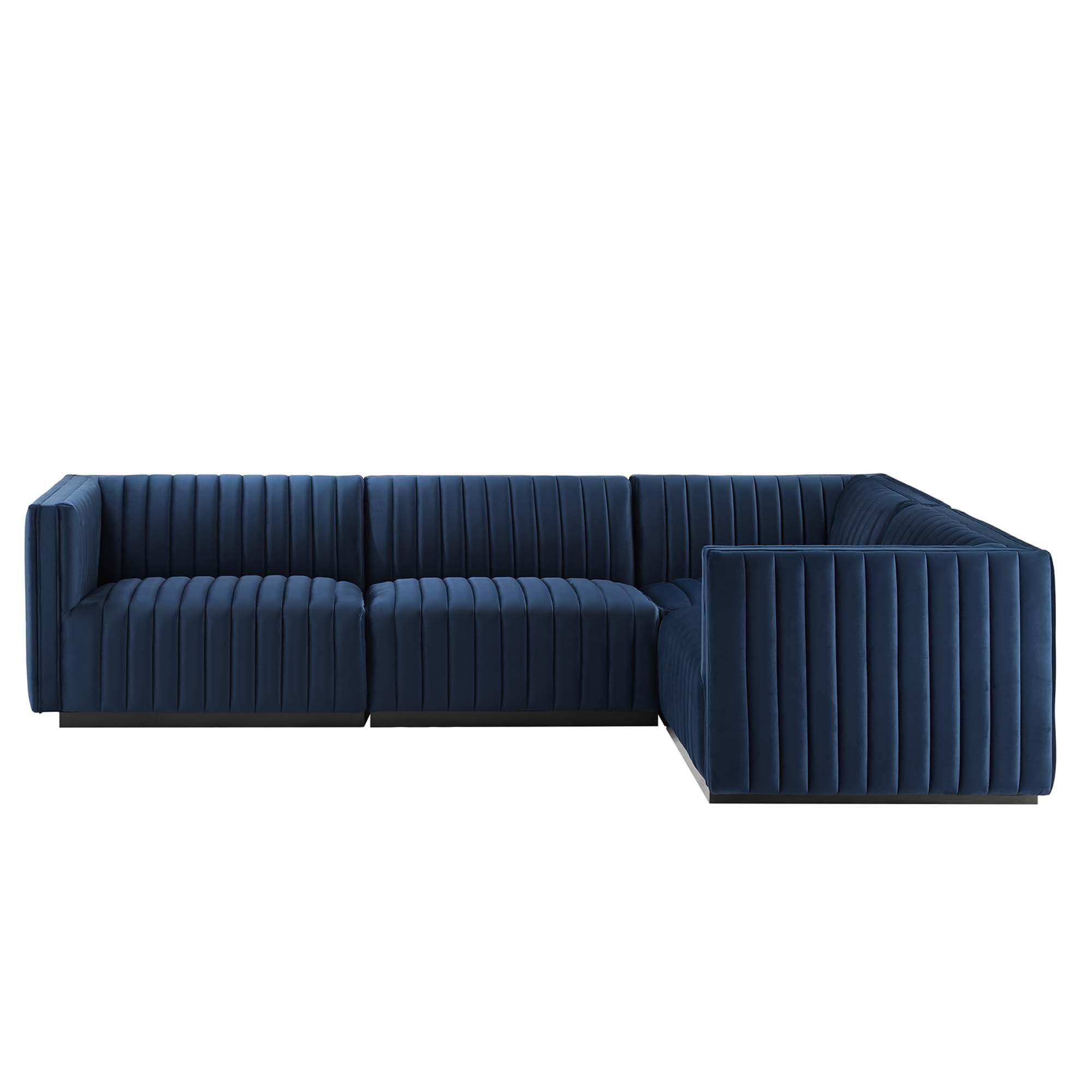 Conjure Channel Tufted Performance Velvet 4-Piece Sectional by Modway