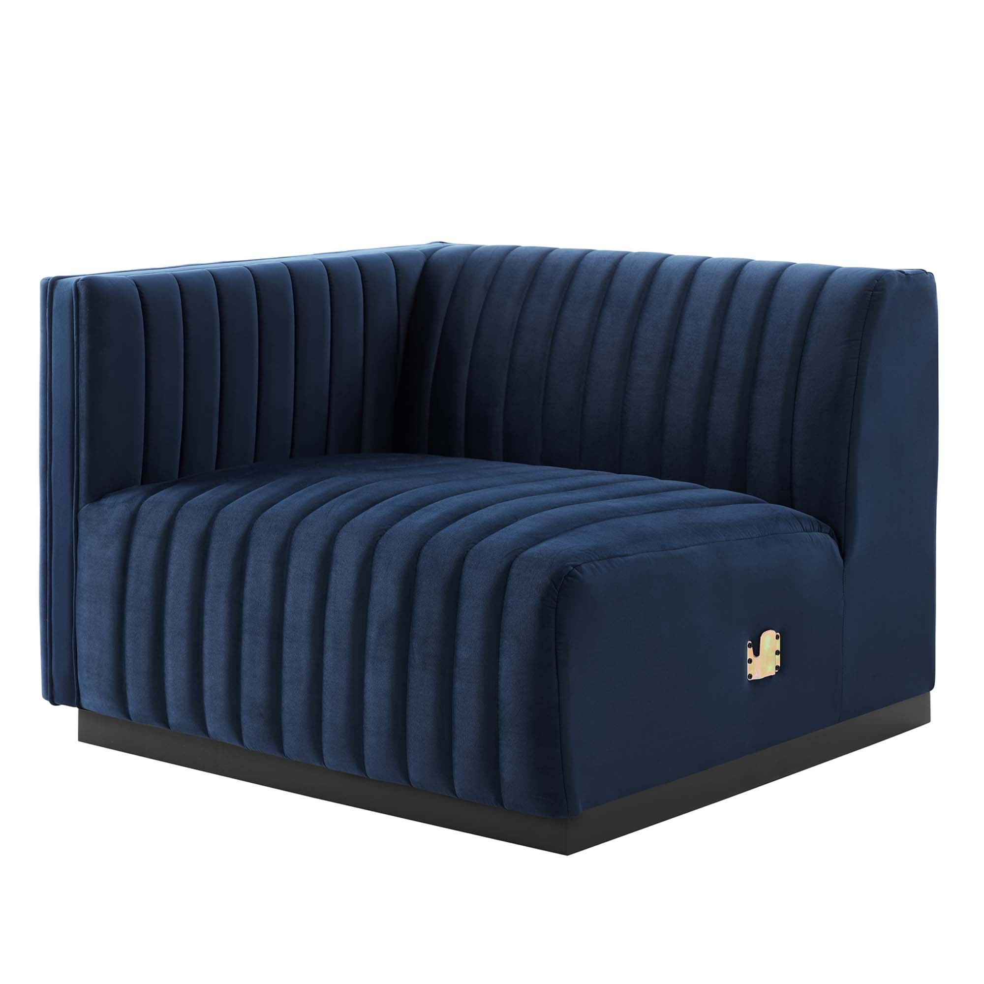 Conjure Channel Tufted Performance Velvet 4-Piece Sectional by Modway