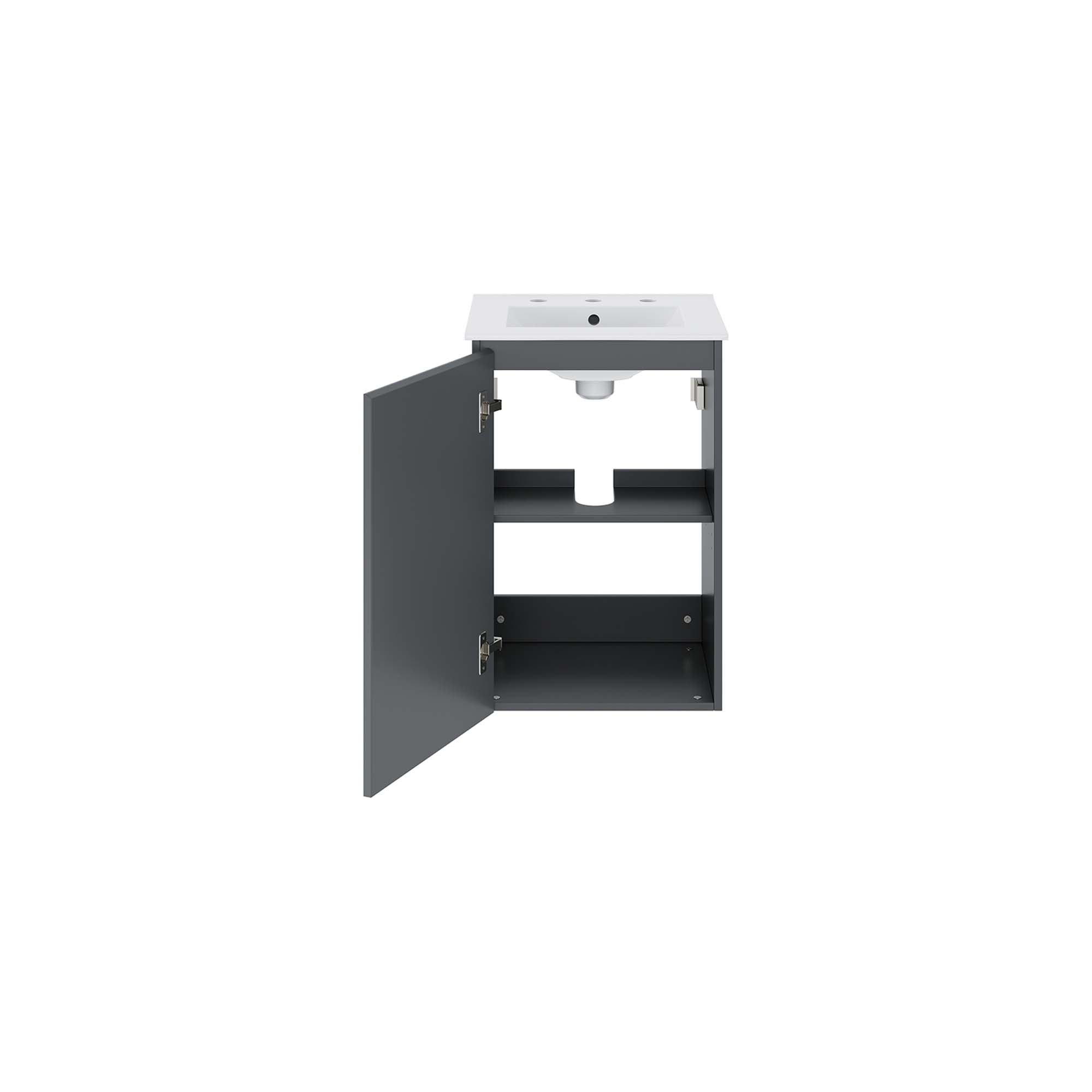 Bryn Wall-Mount Bathroom Vanity Basin Included by Modway