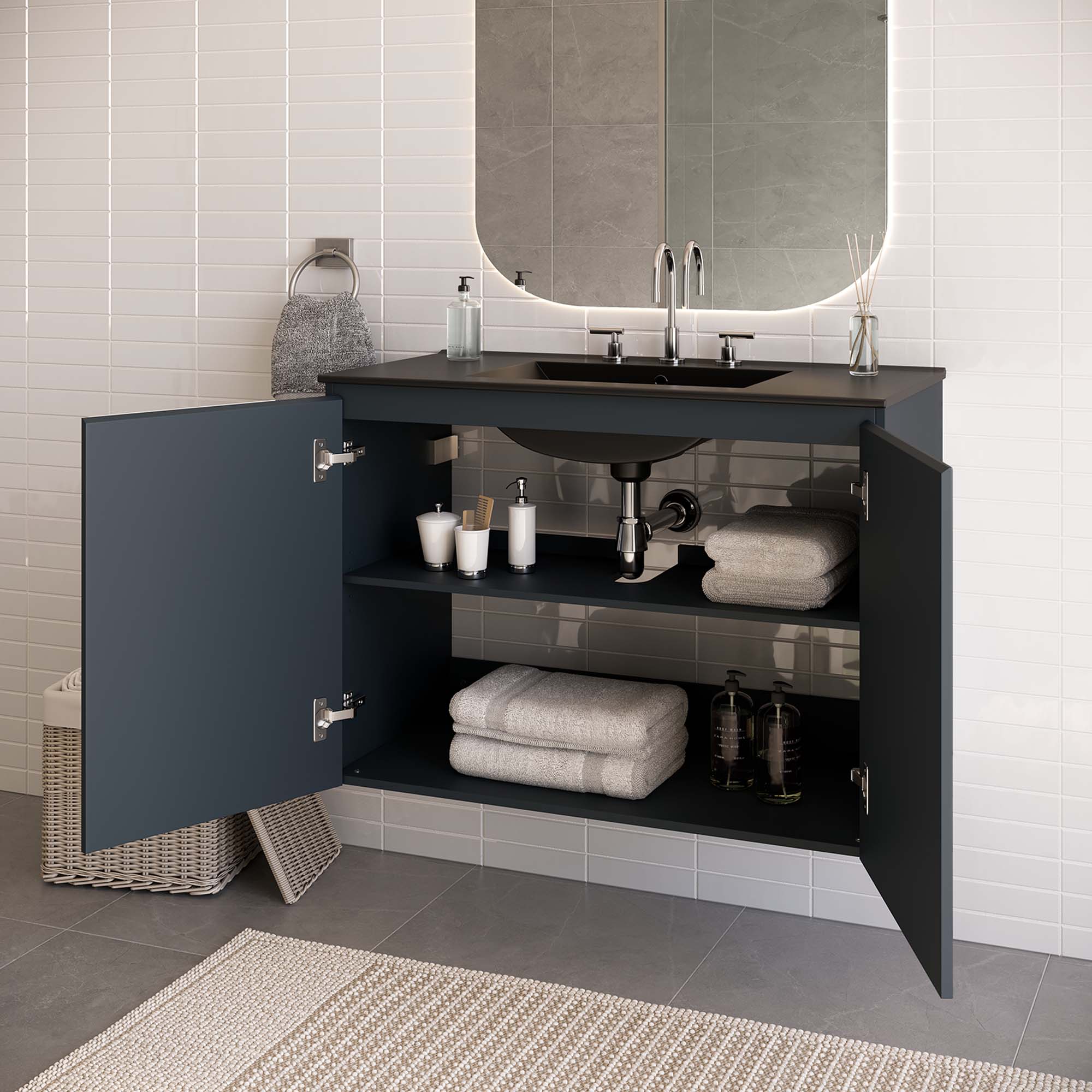 Bryn Wall-Mount Bathroom Vanity Basin Included by Modway