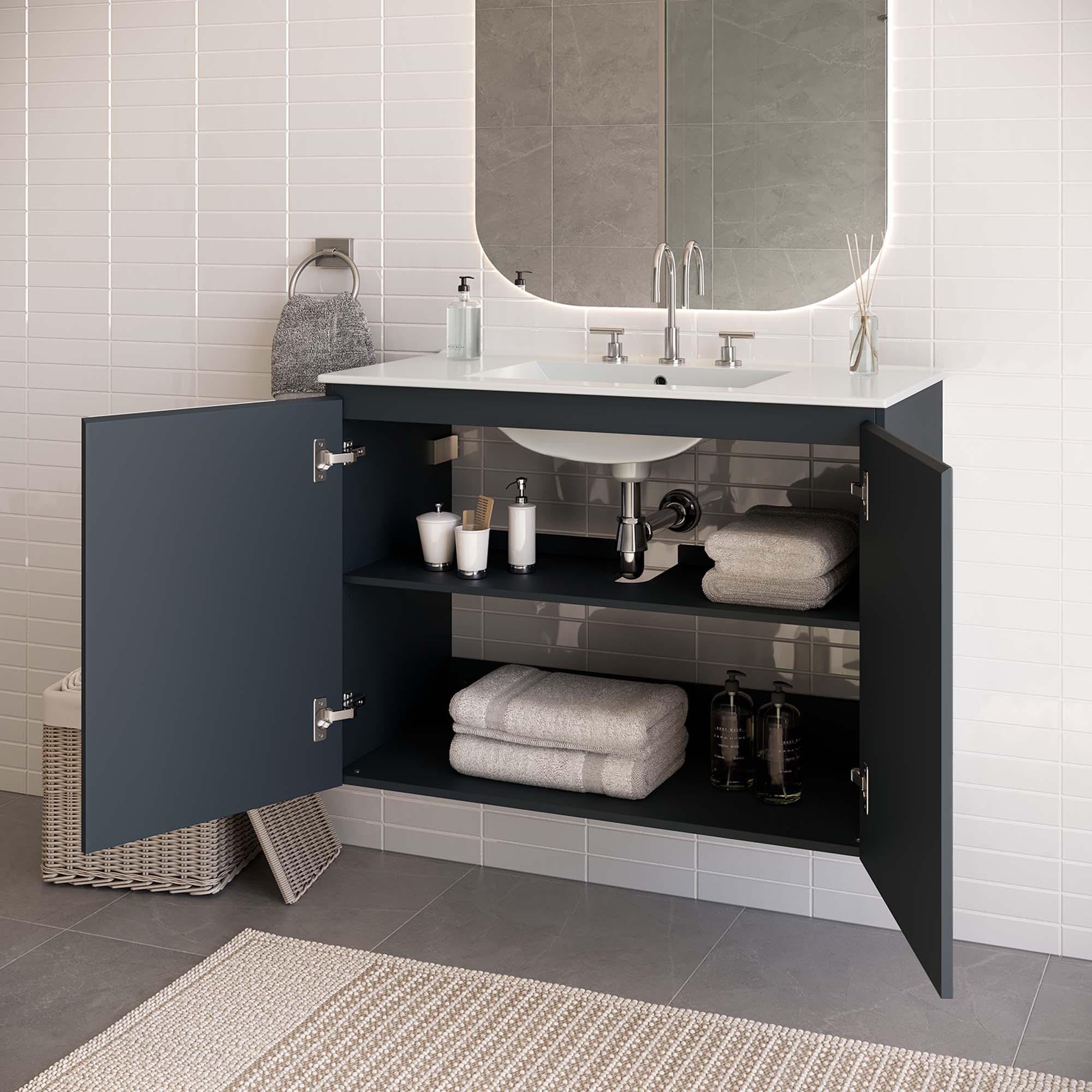 Bryn Wall-Mount Bathroom Vanity Basin Included by Modway