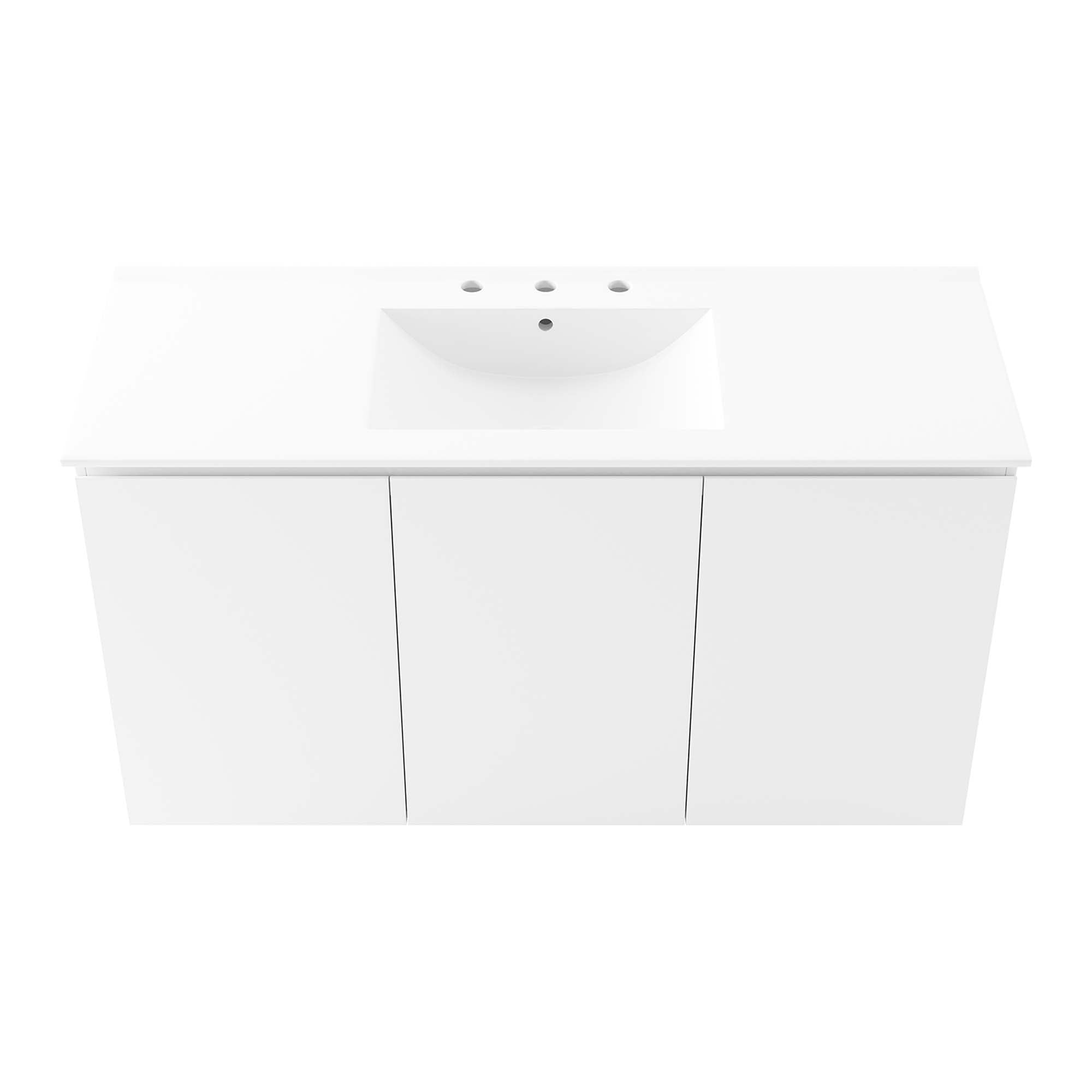 Bryn Wall-Mount Bathroom Vanity Basin Included by Modway