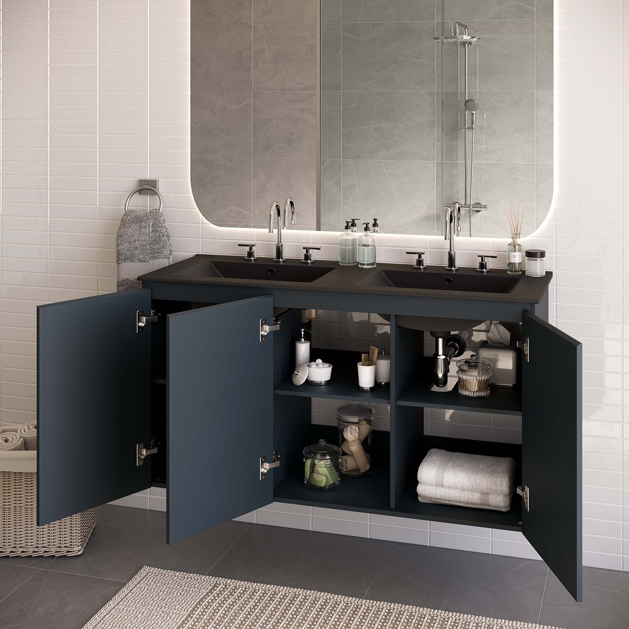Bryn Wall-Mount Bathroom Vanity Basin Included by Modway