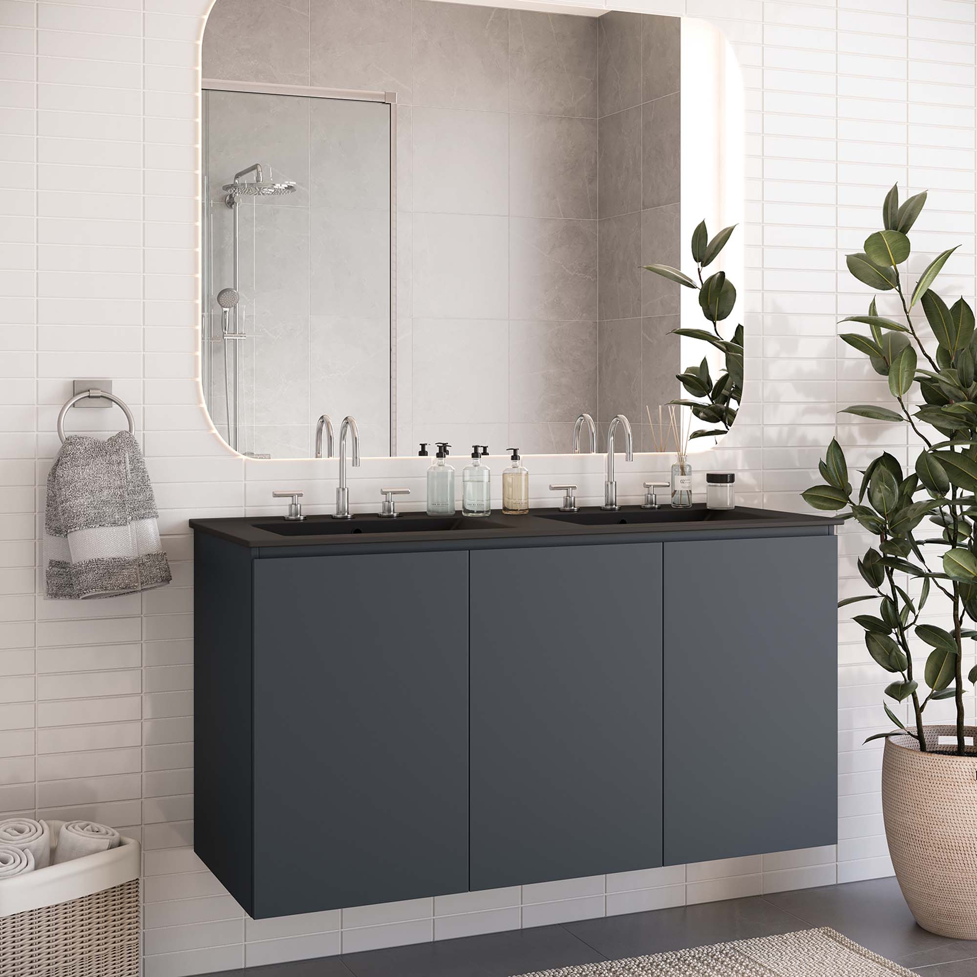 Bryn Wall-Mount Bathroom Vanity Basin Included by Modway