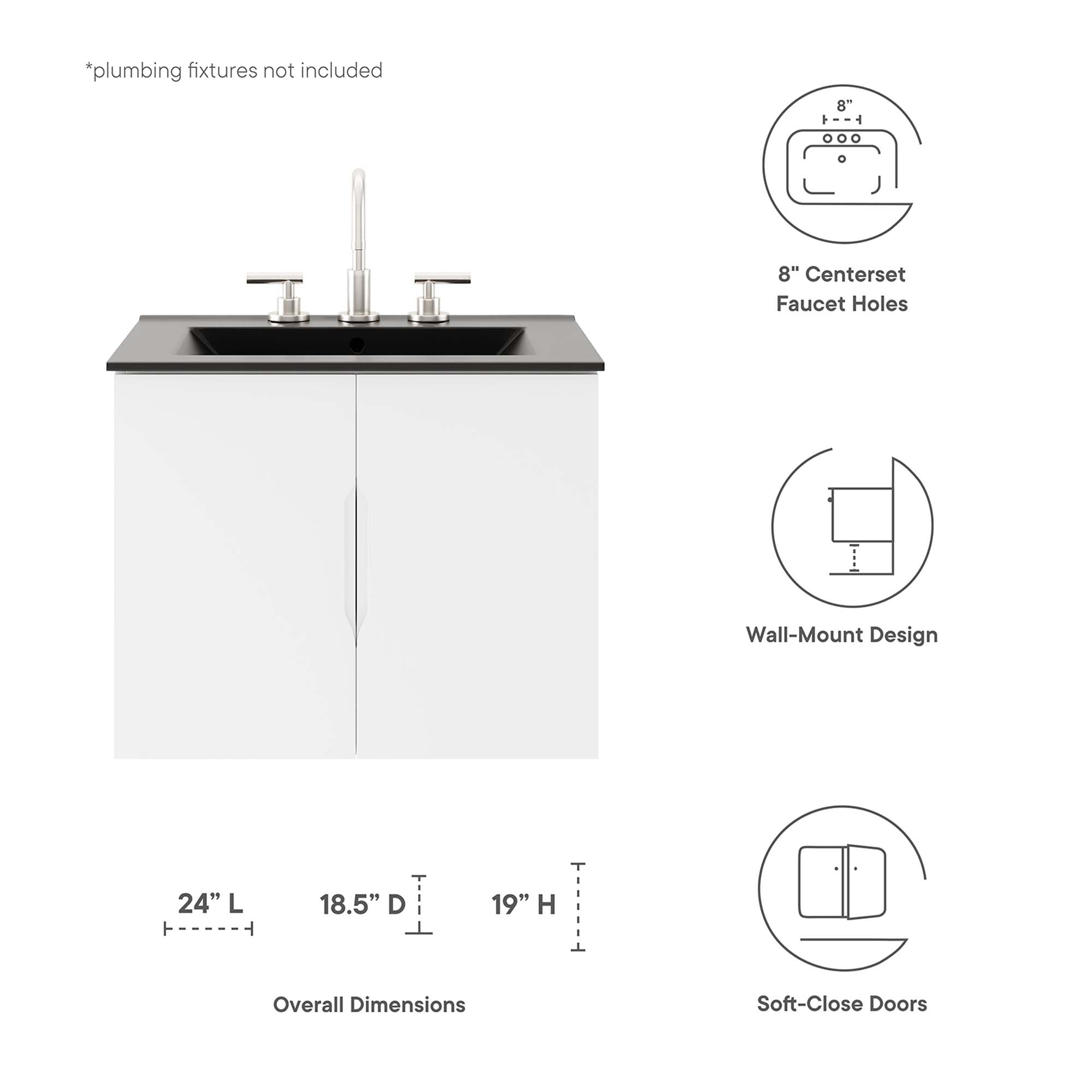 Vitality Bathroom Vanity Basin Included by Modway