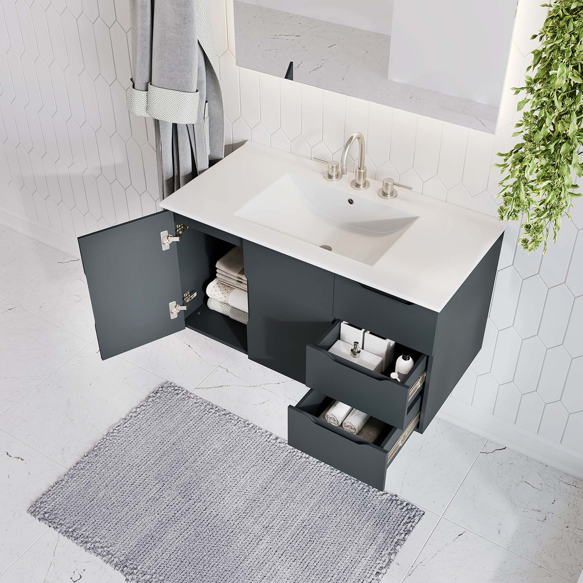 Vitality Bathroom Vanity Basin Included by Modway