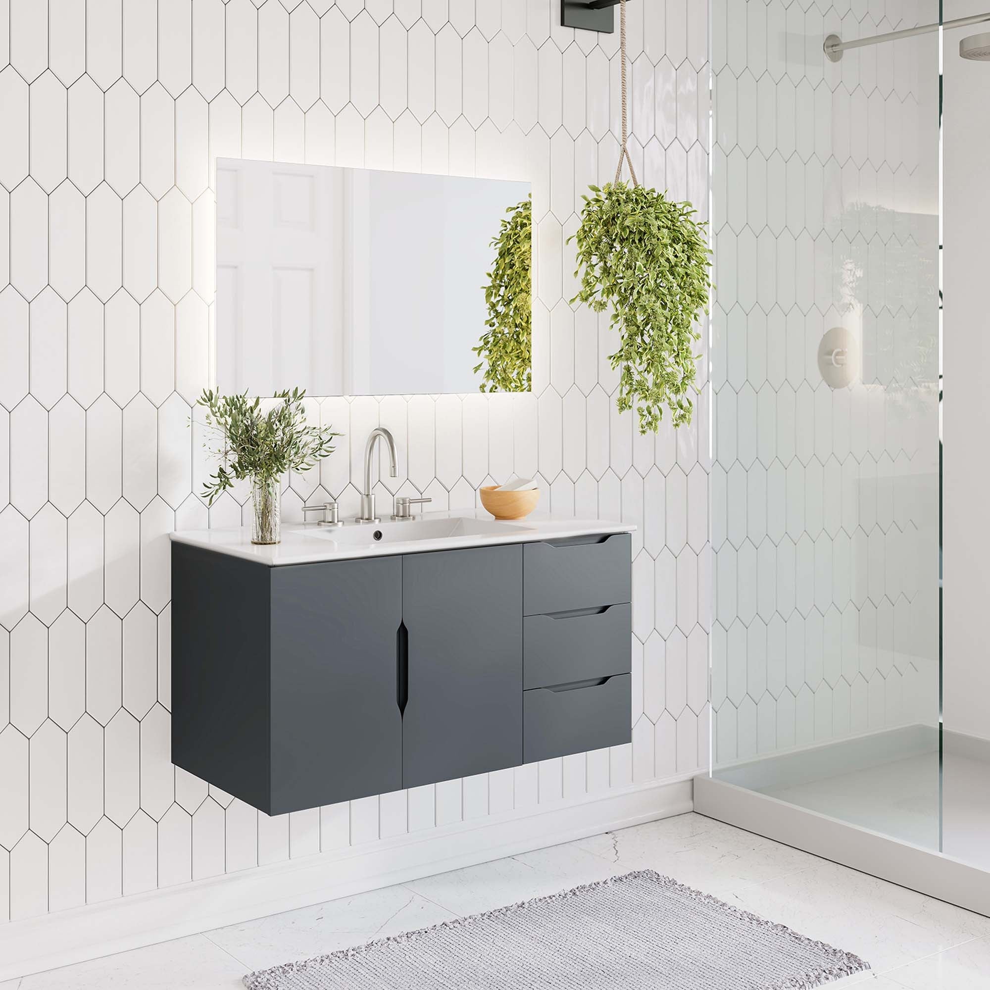 Vitality Bathroom Vanity Basin Included by Modway