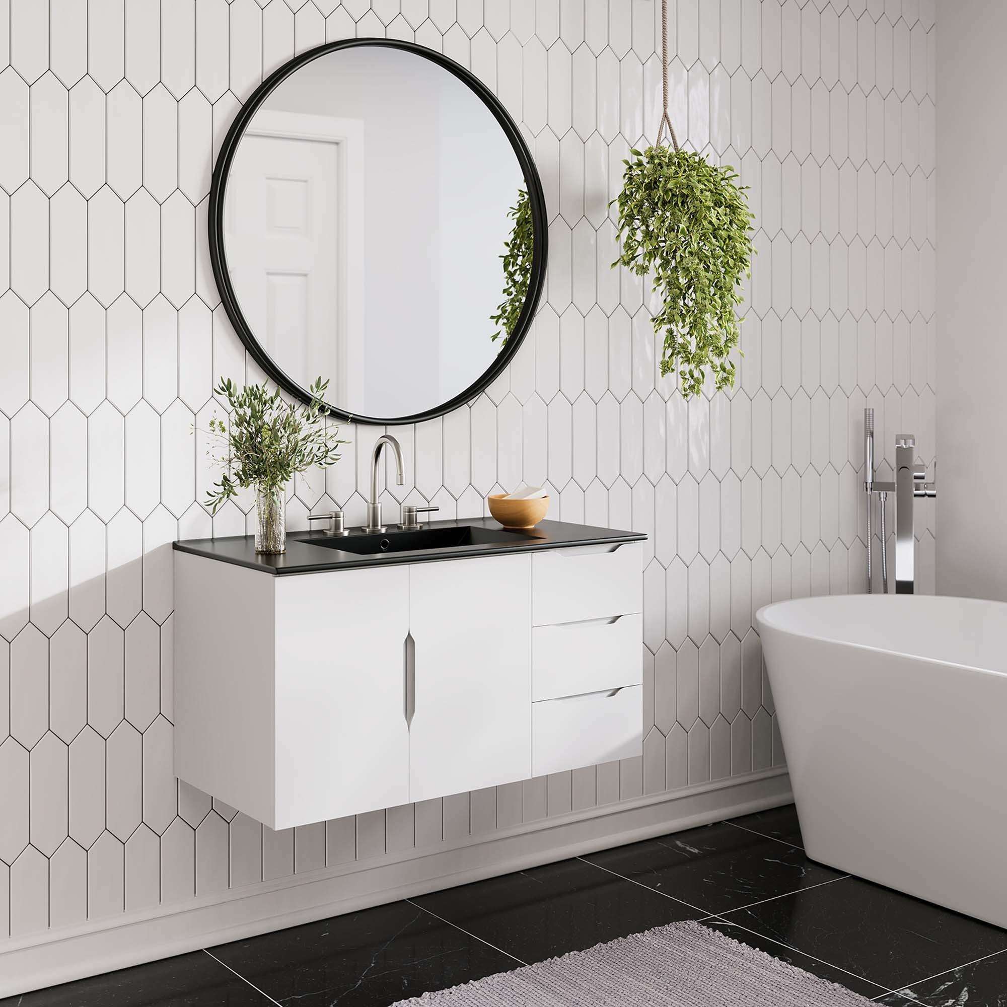 Vitality Bathroom Vanity Basin Included by Modway