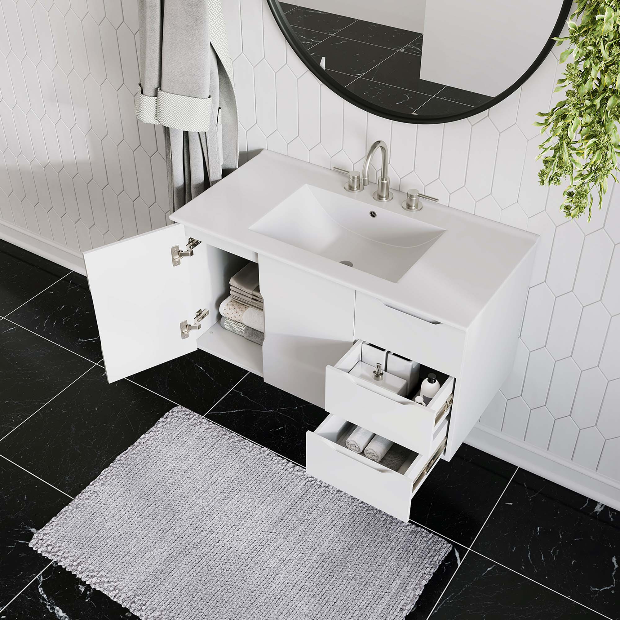 Vitality Bathroom Vanity Basin Included by Modway