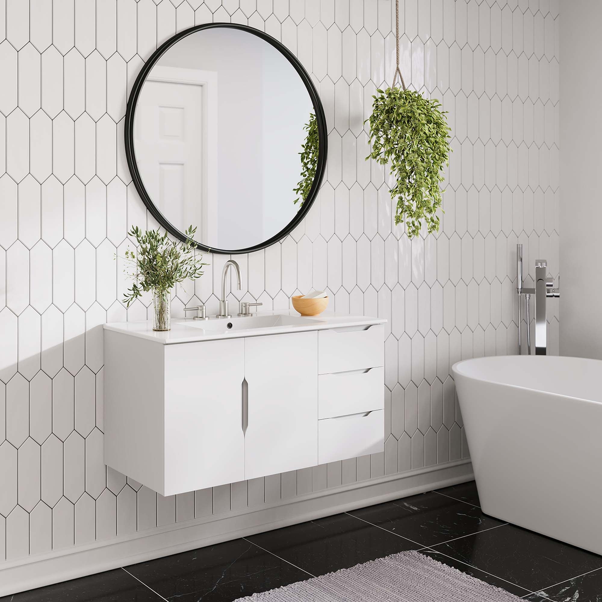 Vitality Bathroom Vanity Basin Included by Modway