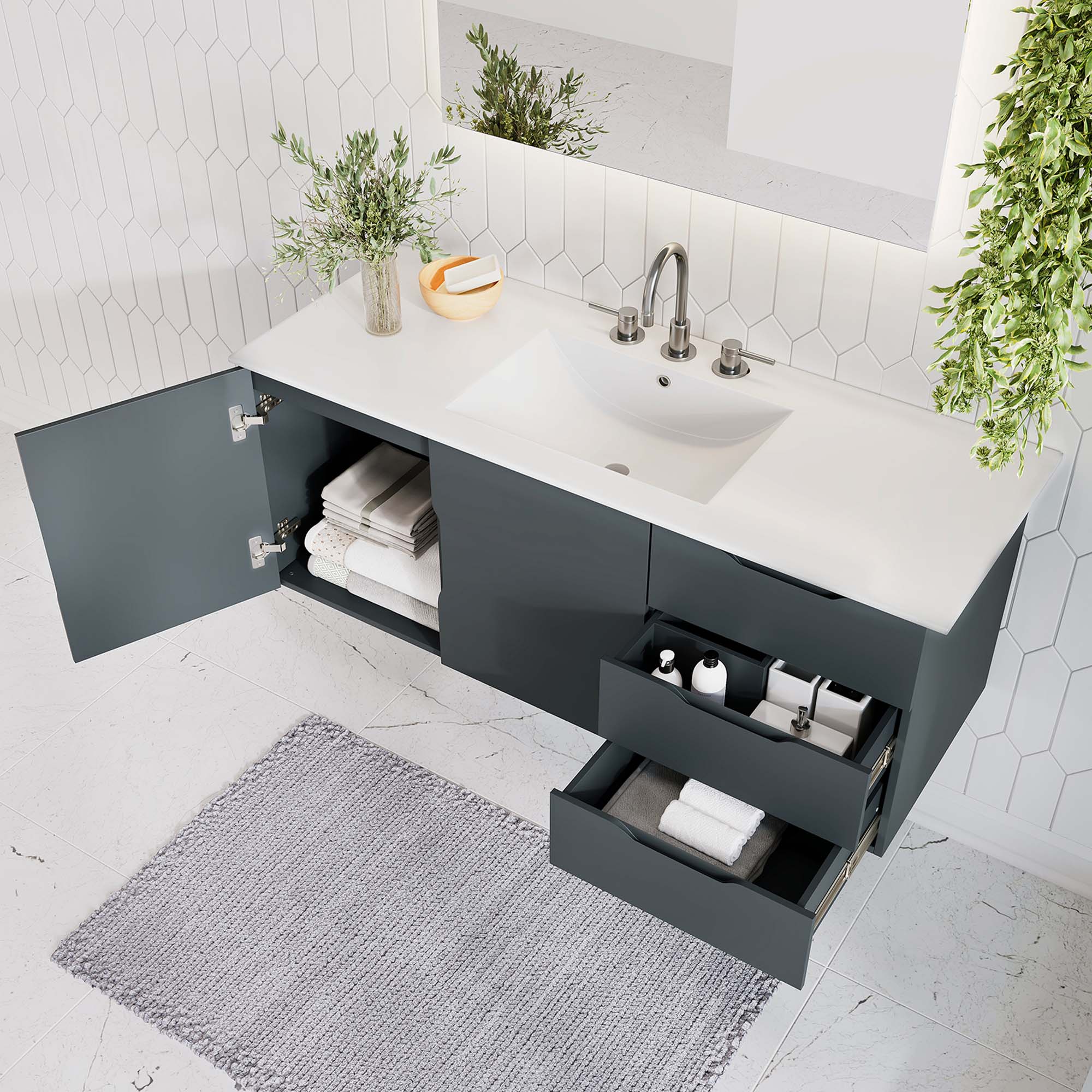 Vitality Bathroom Vanity Basin Included by Modway