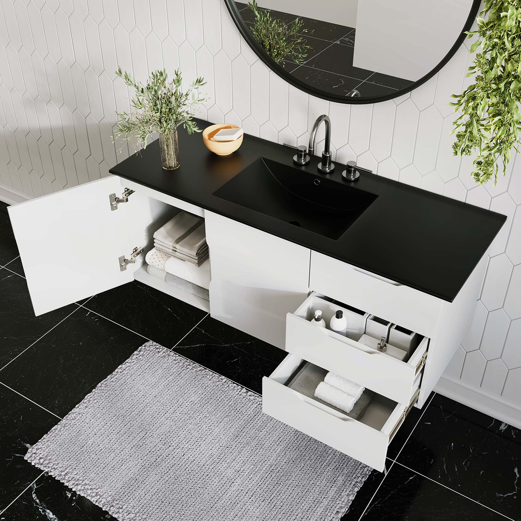 Vitality Bathroom Vanity Basin Included by Modway