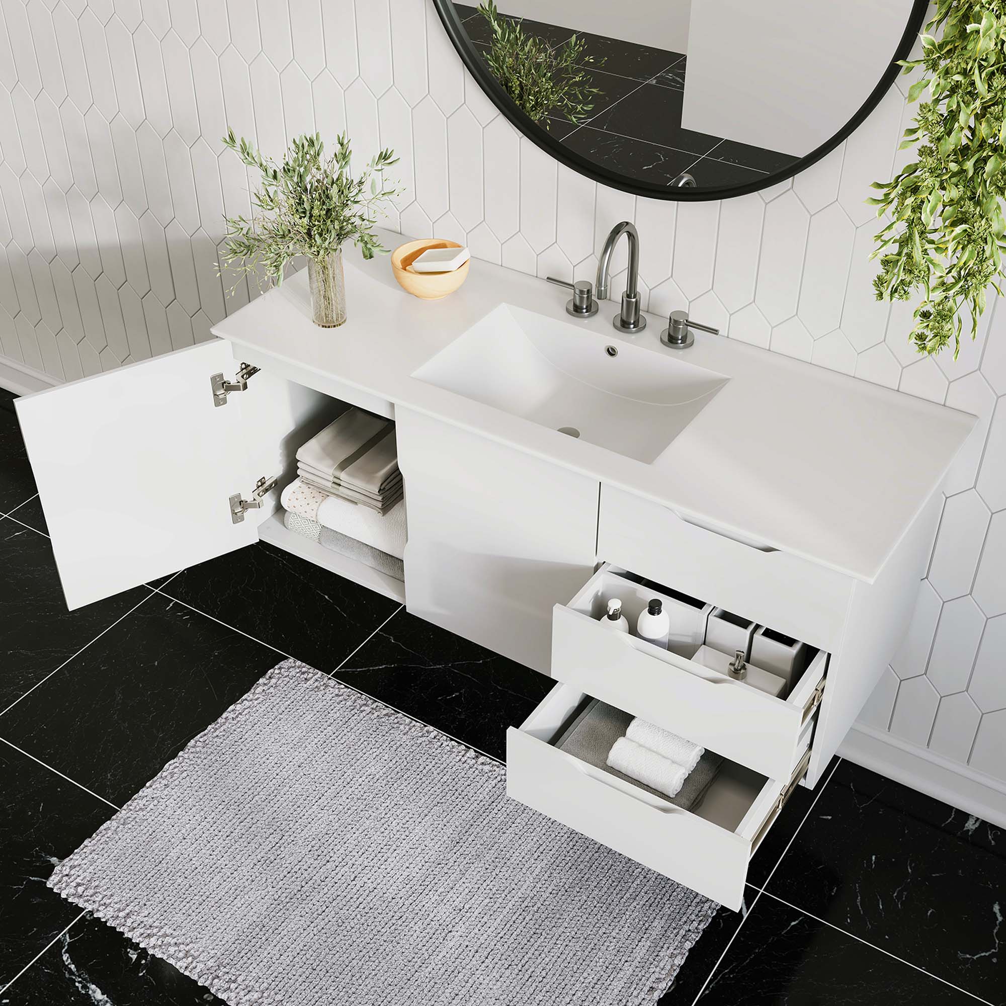 Vitality Bathroom Vanity Basin Included by Modway