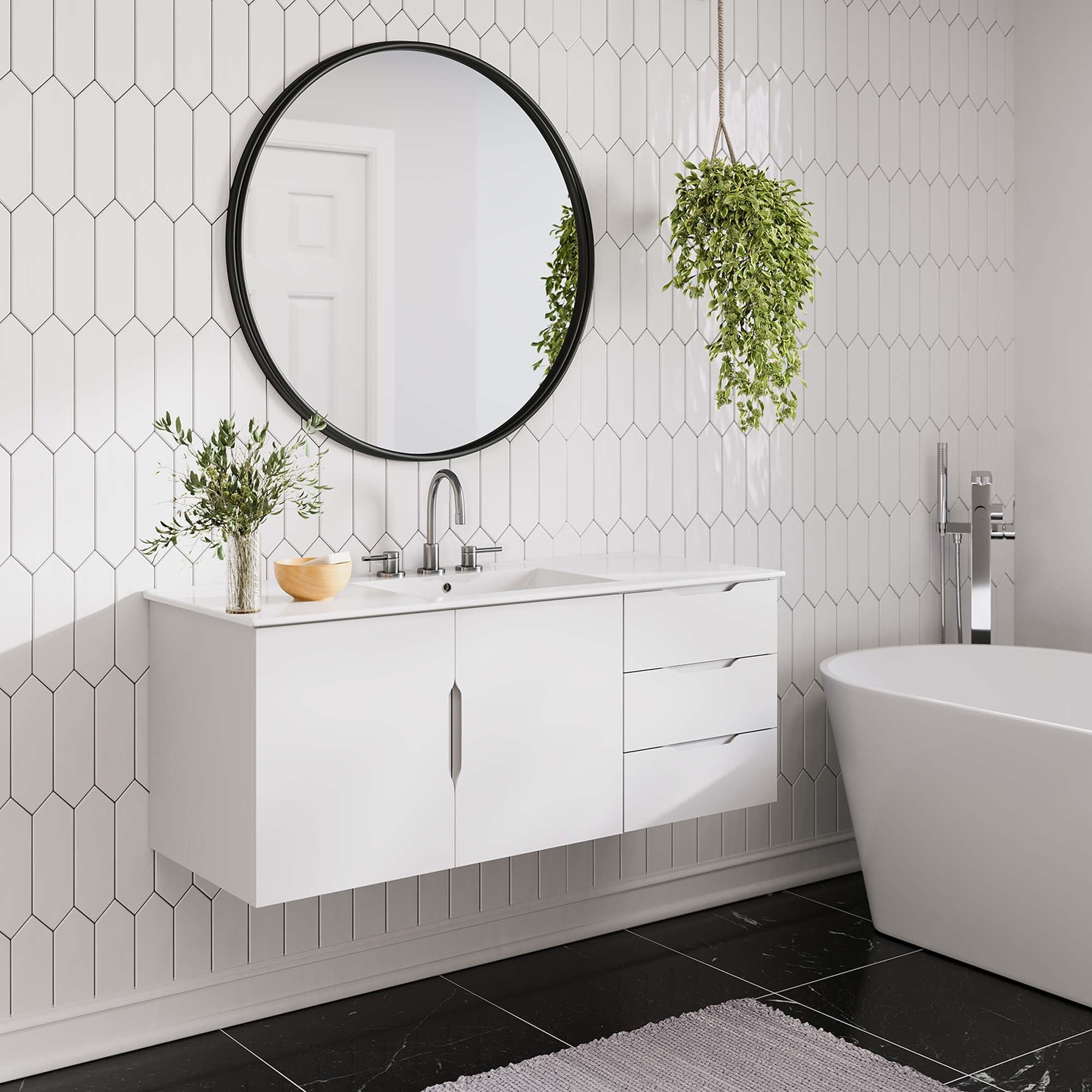 Vitality Bathroom Vanity Basin Included by Modway