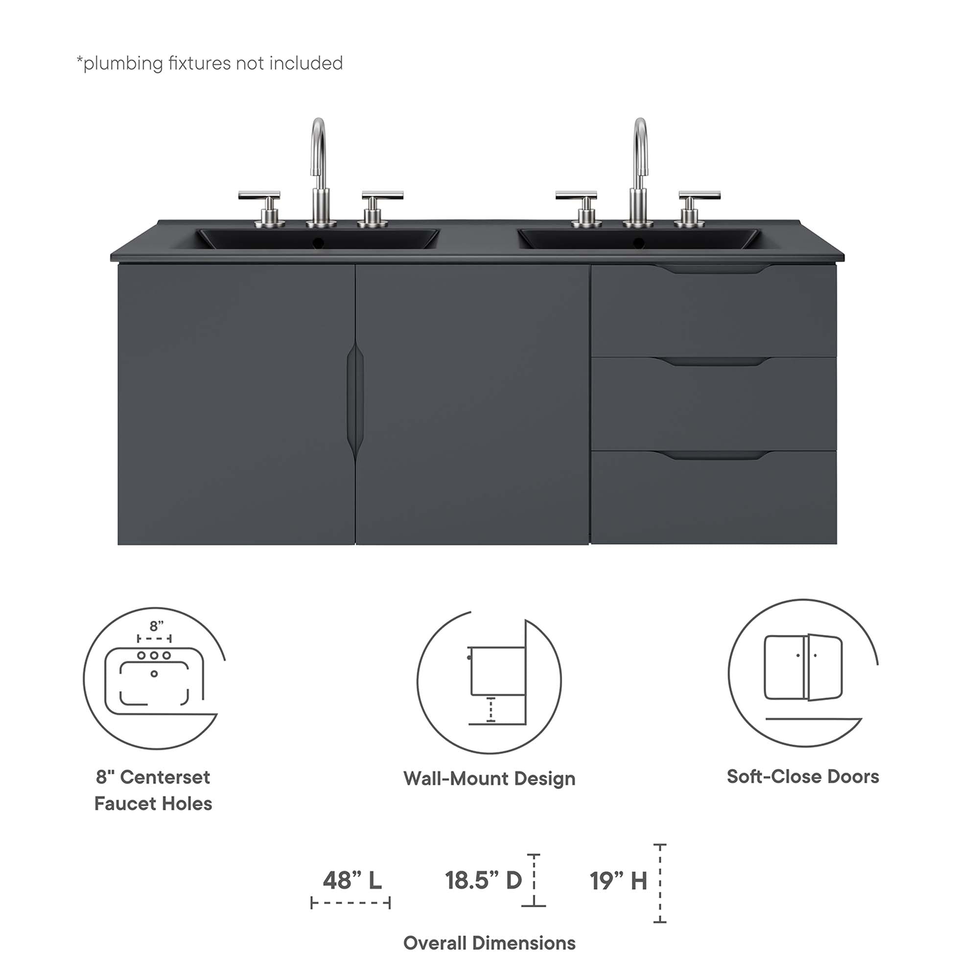 Vitality Bathroom Vanity Basin Included by Modway