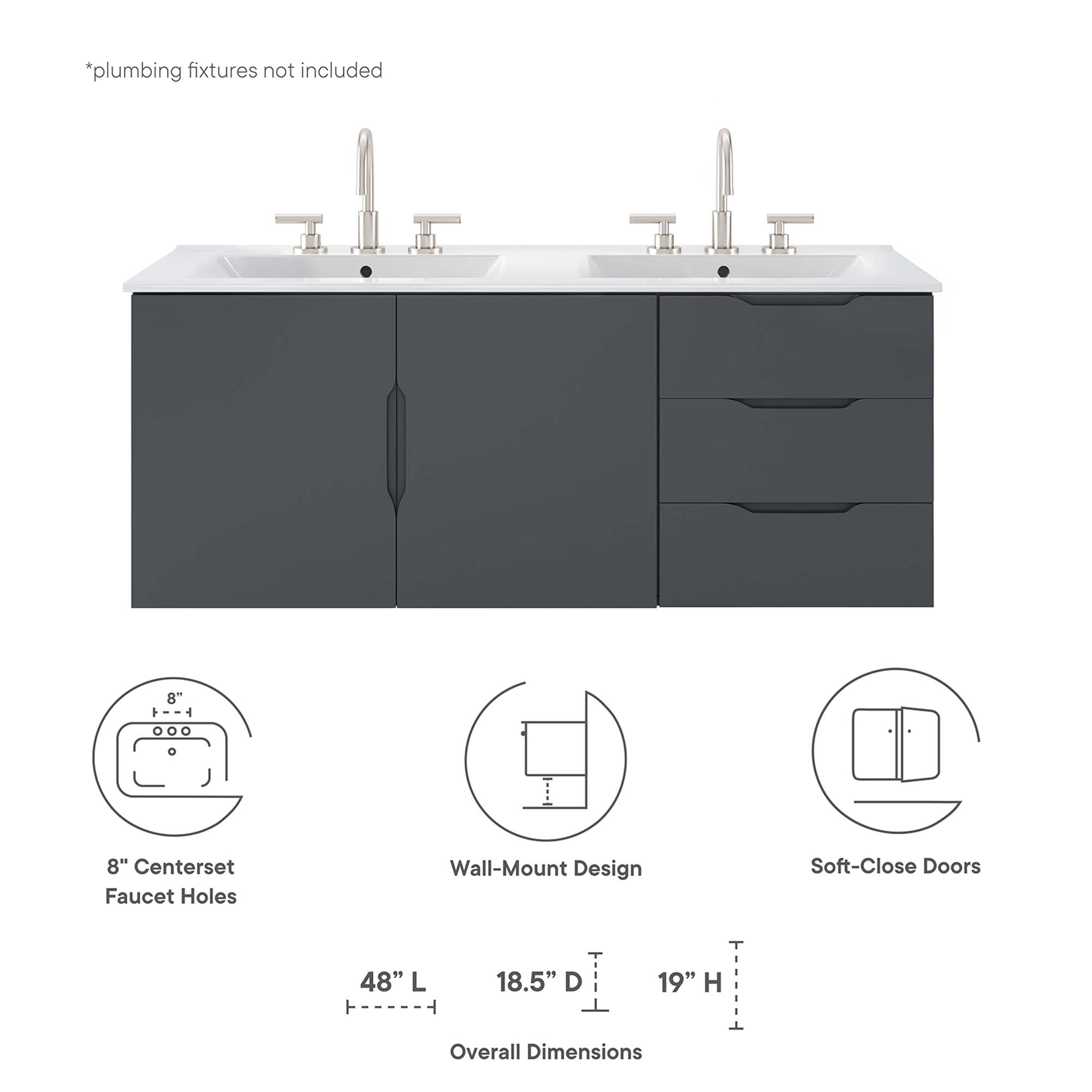 Vitality Bathroom Vanity Basin Included by Modway